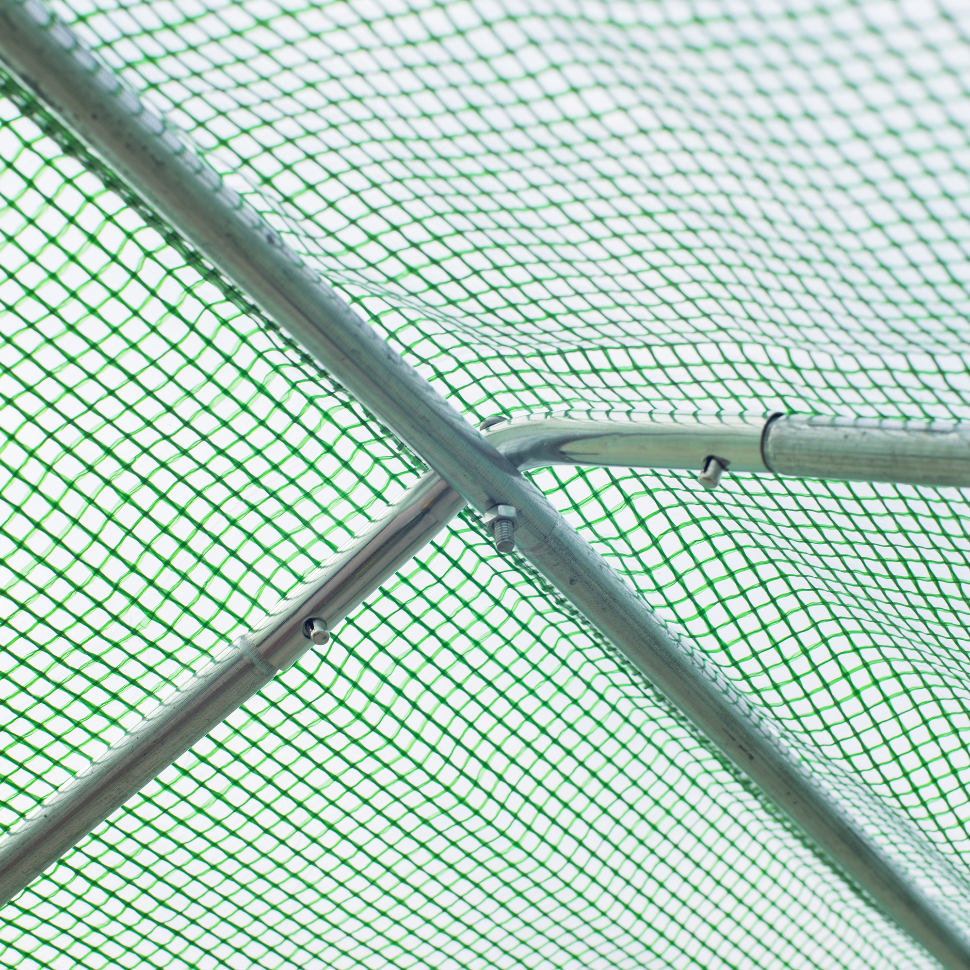  Sera pentru Gradina cu 6 Ferestre, Usa Rulanta si Acoperis invelit PE, 4,5x3x2 m, Verde inchis [8]