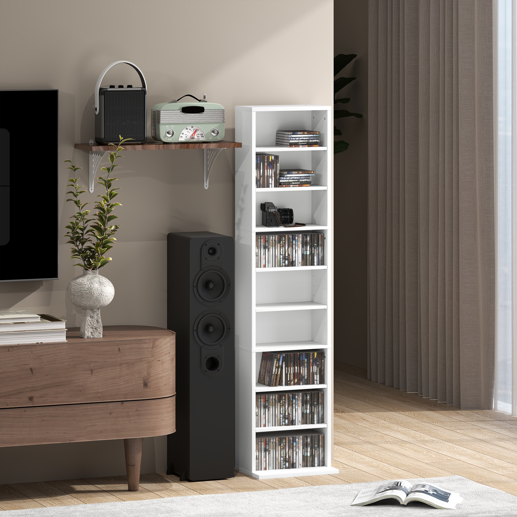  Unitate de Stocare pentru 260 de CD-uri/120 de DVD-uri - Alb [8]