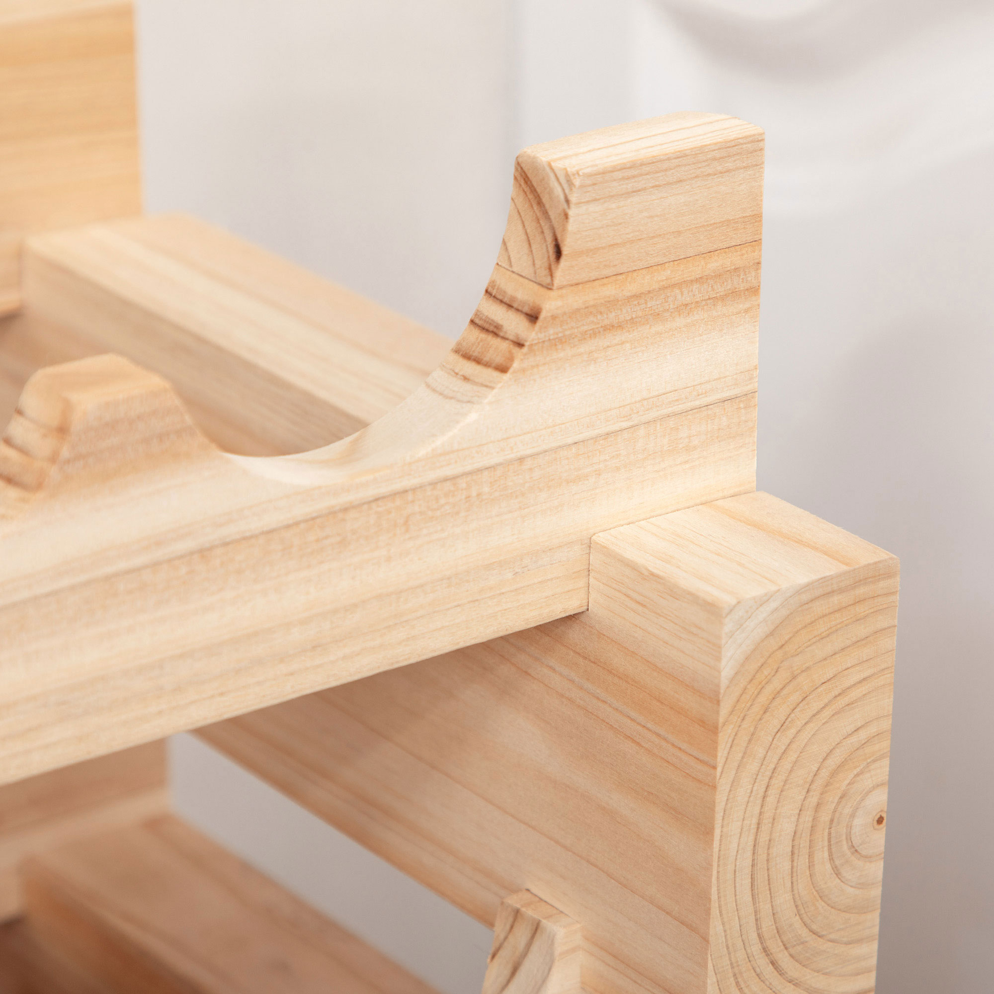  Raft din Lemn de Molid, Dulap pentru 96 Sticle cu 8 Rafturi, Greutate Maxima 100 kg, 114x28x113,5 cm, Lemn Natural [4]