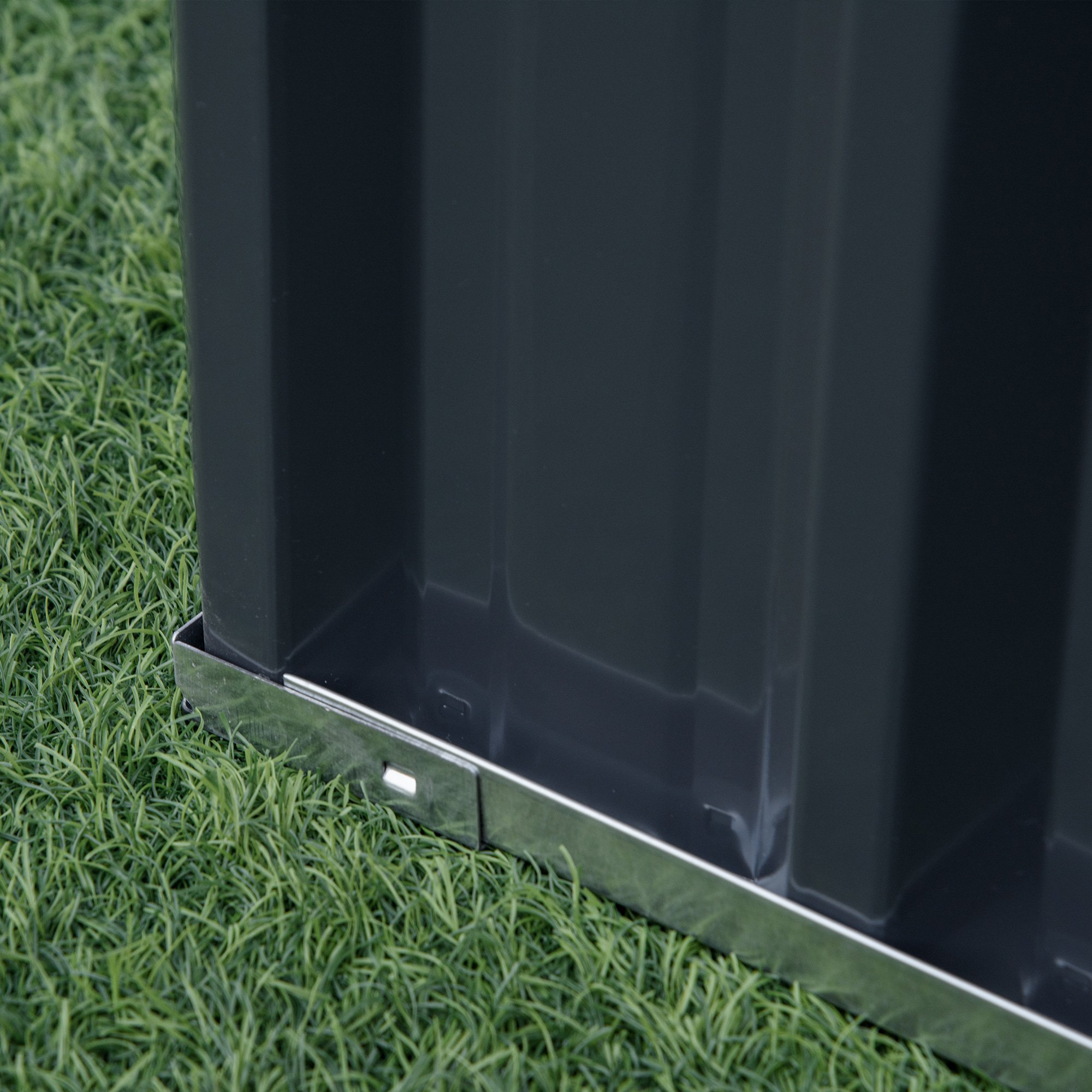  Pat de Gradina Inaltat din Tabla de Otel, 174x90x30cm [8]