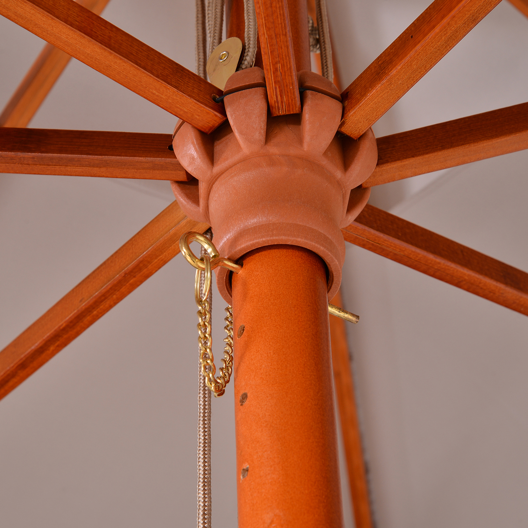  Umbrela de Gradina cu Sistem cu Coarda si Parasolar cu 2 Niveluri, 300x300x297 cm, Gri [8]