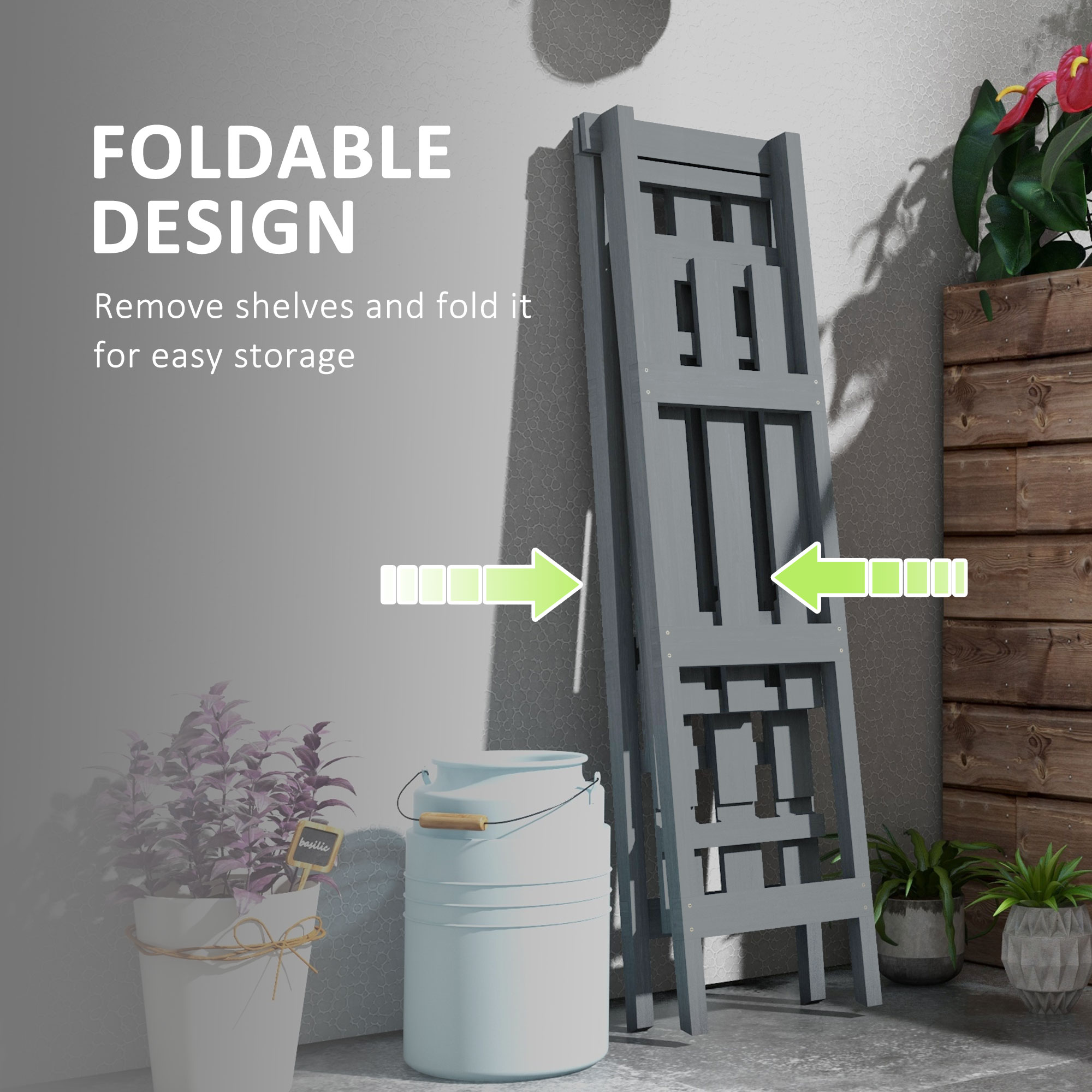 Suport de plante din lemn  , suport pentru ghivece [4]