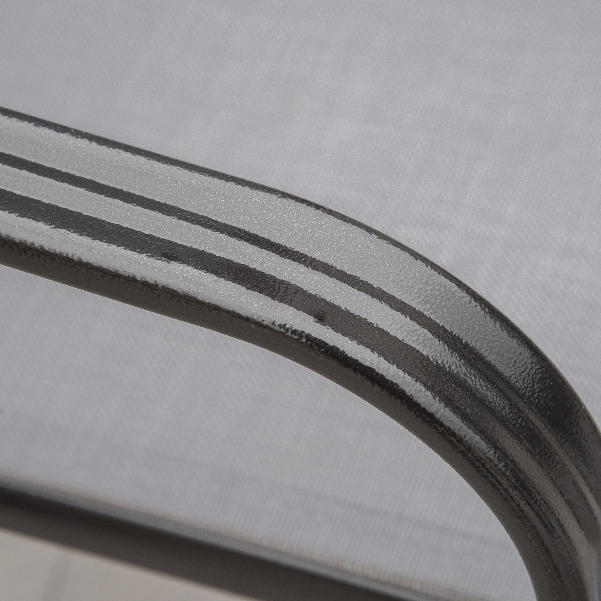  Set de 4 Scaune de Gradina Stivuibile, Scaune de Exterior cu Cotiere din Metal si tesatura Respirabila, 54x75.5x95 cm, Gri [7]