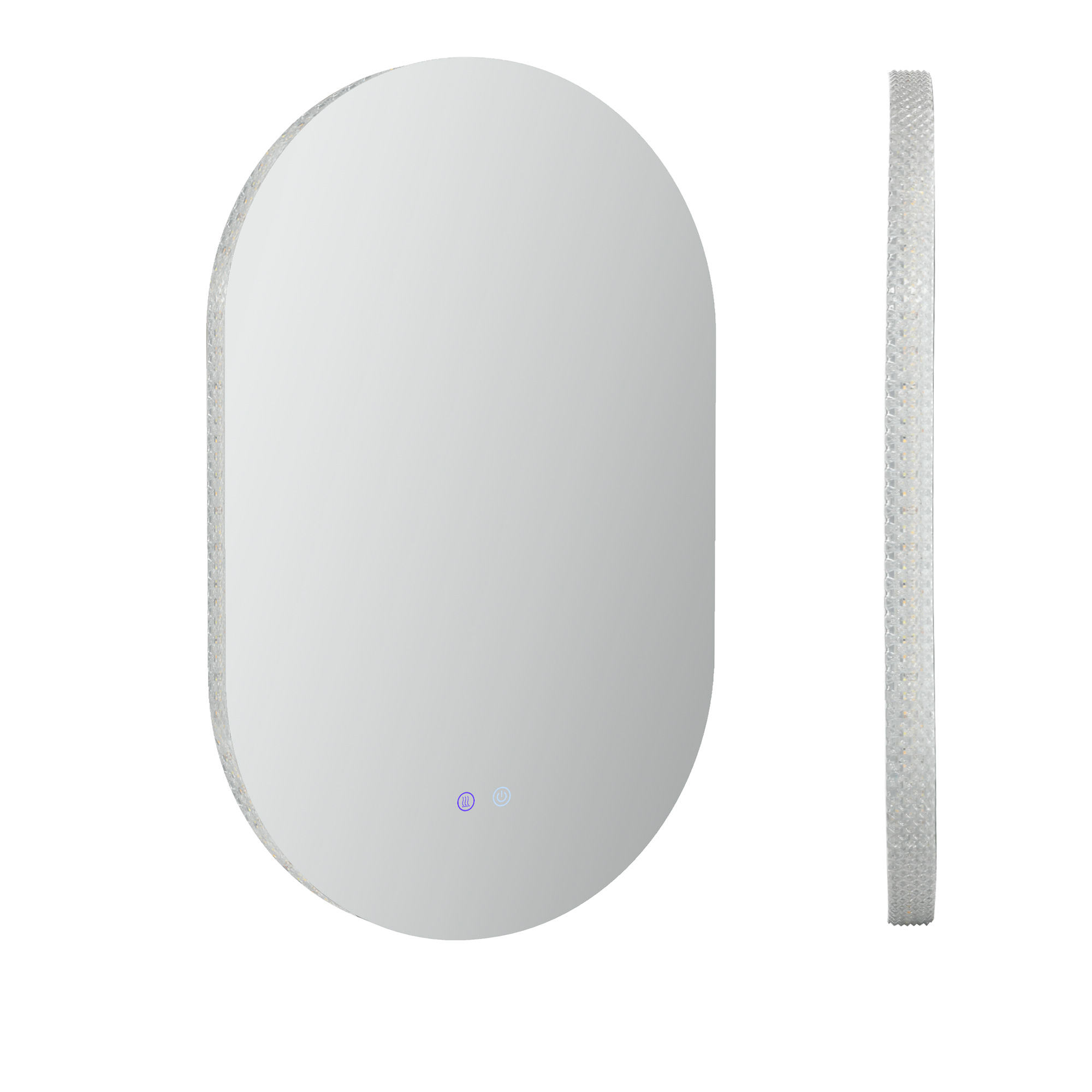 Dormitor & birou -  Oglinda de Baie LED Antiaburire cu Luminozitate Reglabila, din Sticla si Aluminiu, 81x51x4.5 cm