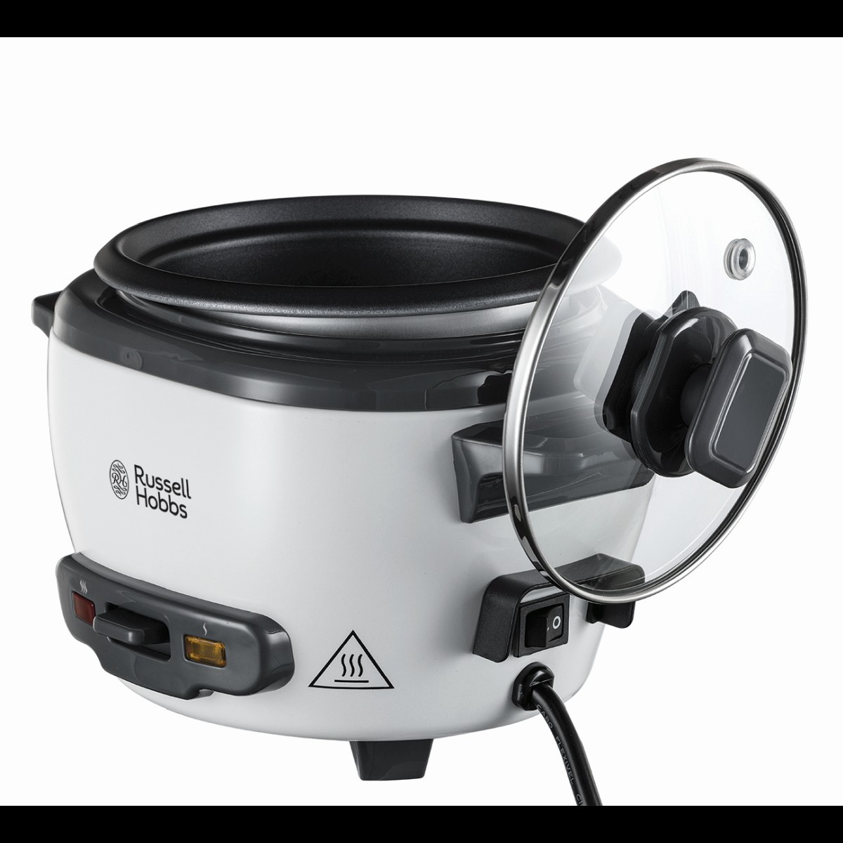 Aparat de gatit orez Russell Hobbs, capacitate mica, vas antiaderent, functie mentinere cald, indicator luminos, alb [1]