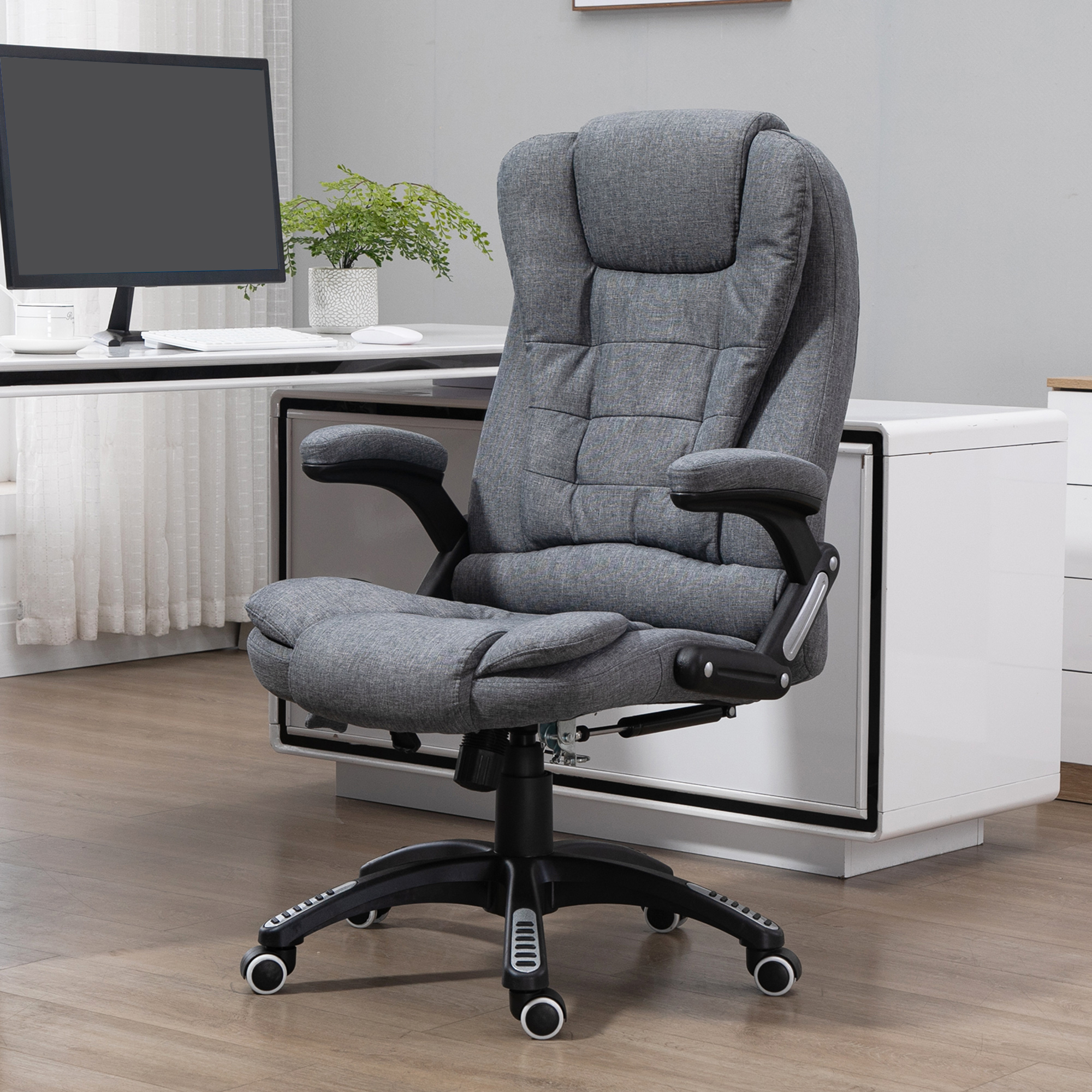  Fotoliu Relax - 6 Zone de Masaj, Gri [2]