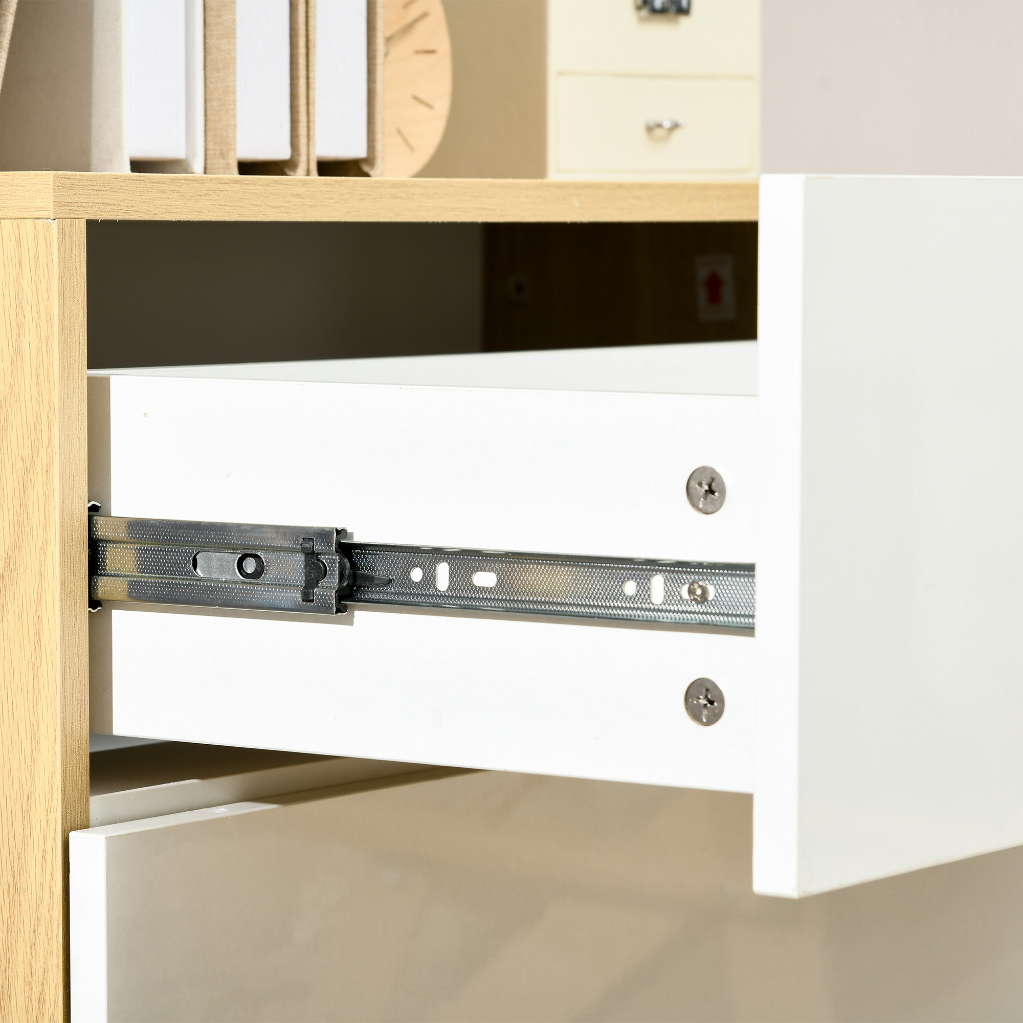  Comoda 4 Sertare Lucioasa Alb Dormitor [6]