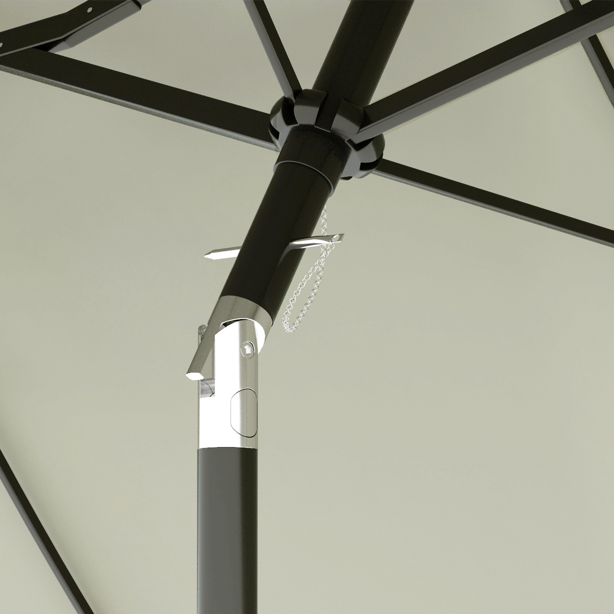  Umbrela de Gradina Dubla inclinabila la 45° cu Manivela si 3 Orificii de Ventilatie, 295x152x222 cm, Bej [8]