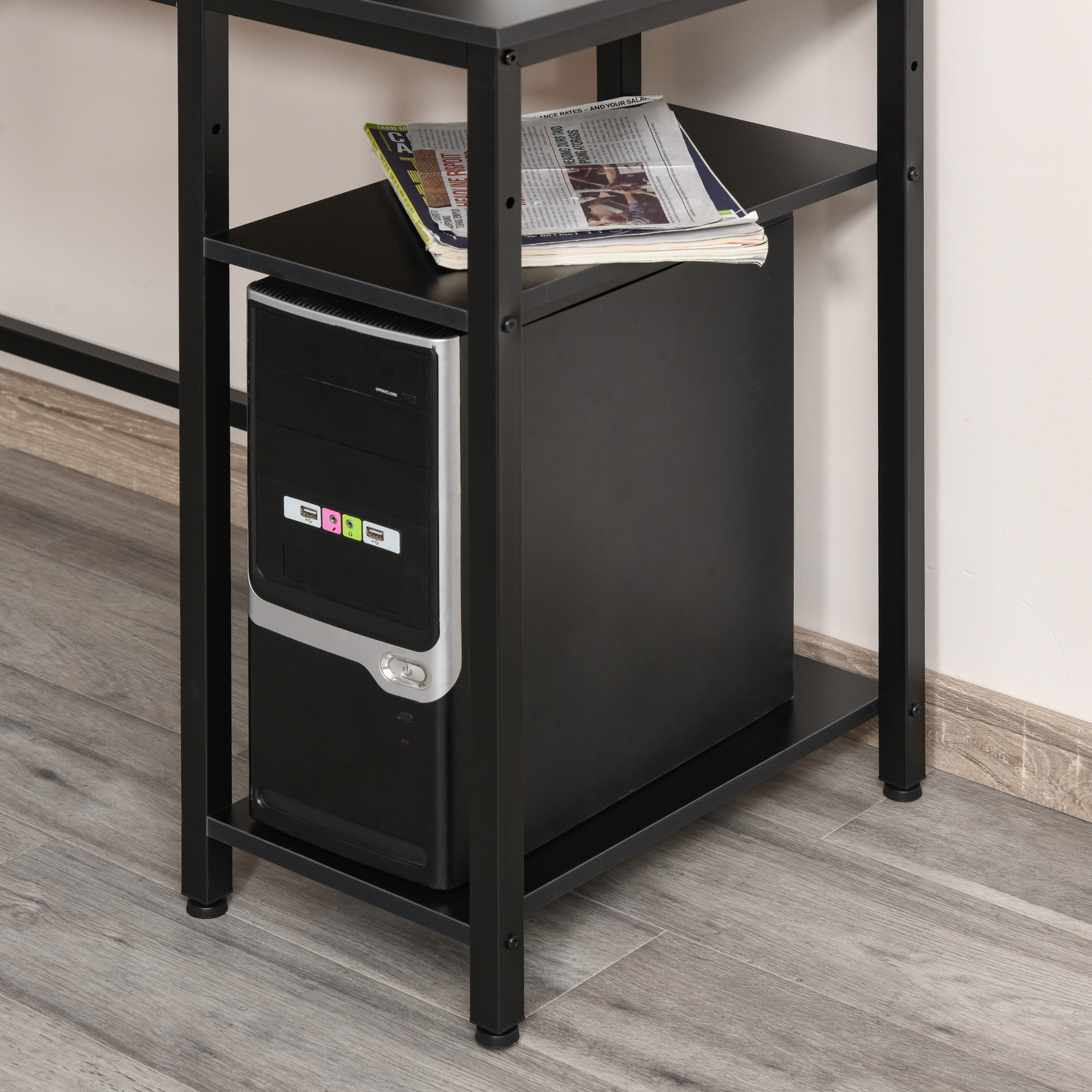  birou pentru calculator, stil industrial, 150x120x75cm [7]