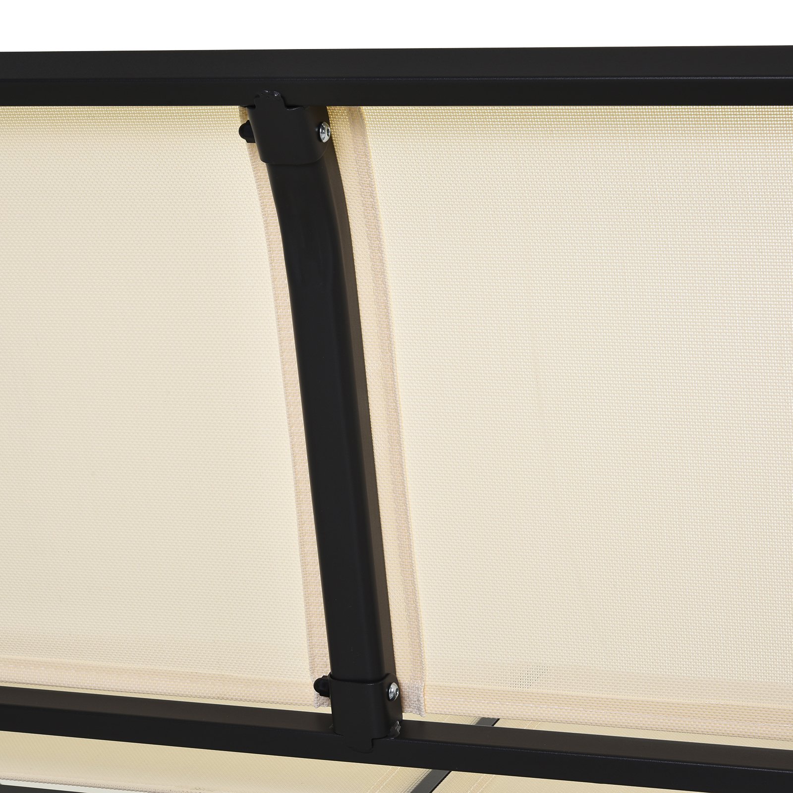  Leagan de Gradina cu 2 Locuri din Metal si Tesatura Transpiranta Bej [7]