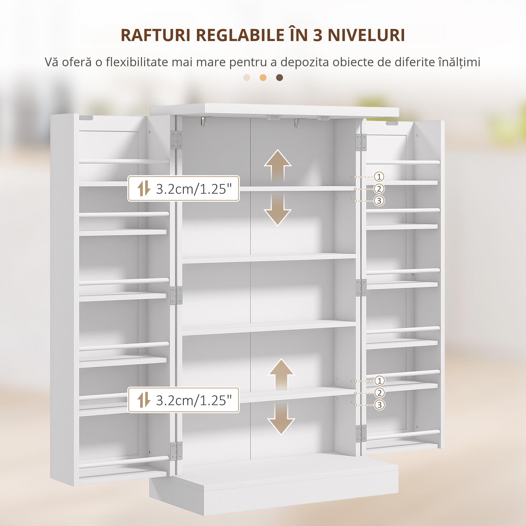  Dulap Bucatarie Cu Usi Duble - 5 Niveluri & 12 Rafturi Spatioase [5]