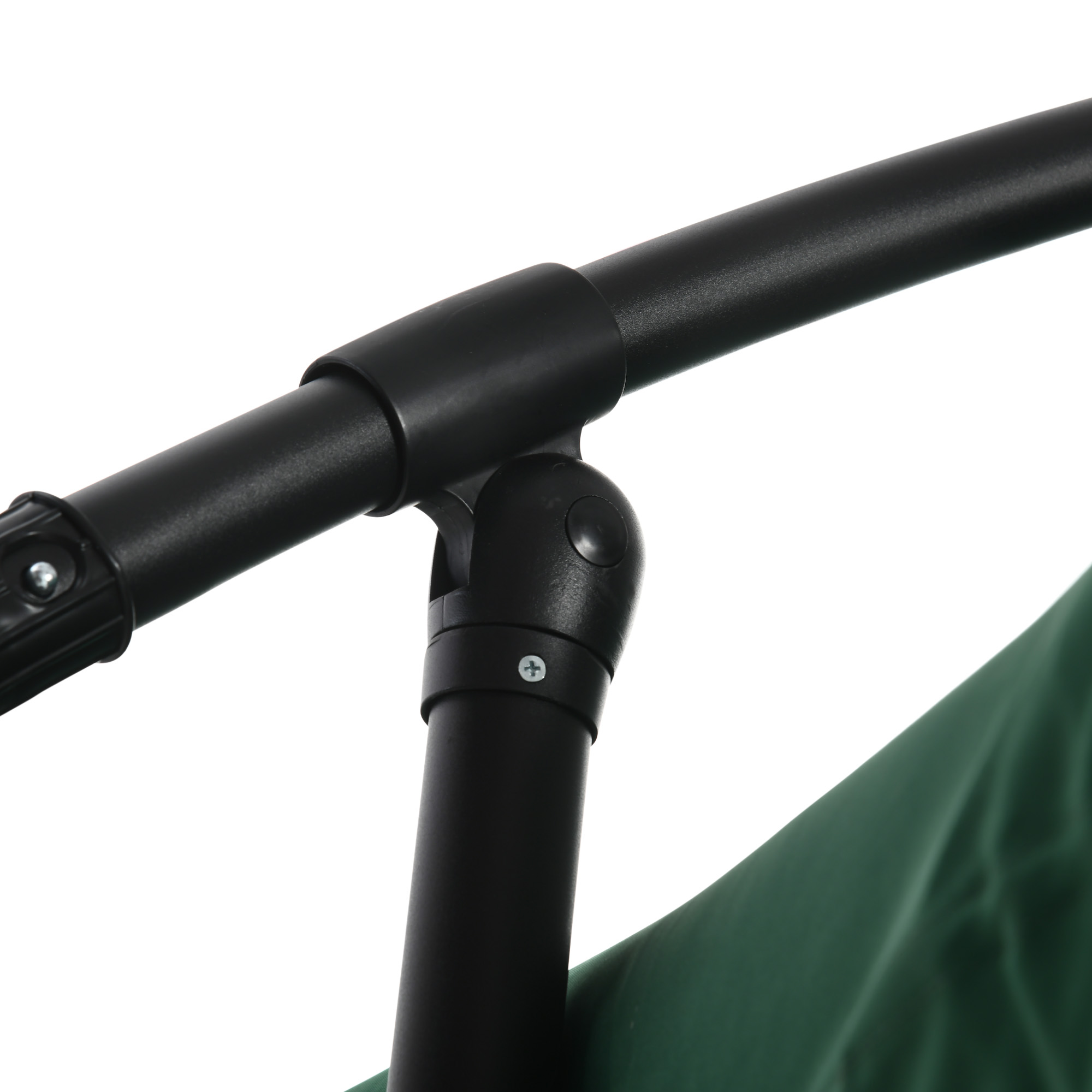  Umbrela de Soare cu Plasa de tantari, Umbrela de Soare cu Deschidere Manivela si Baza Transversala, 295x295x240 cm, Verde [7]