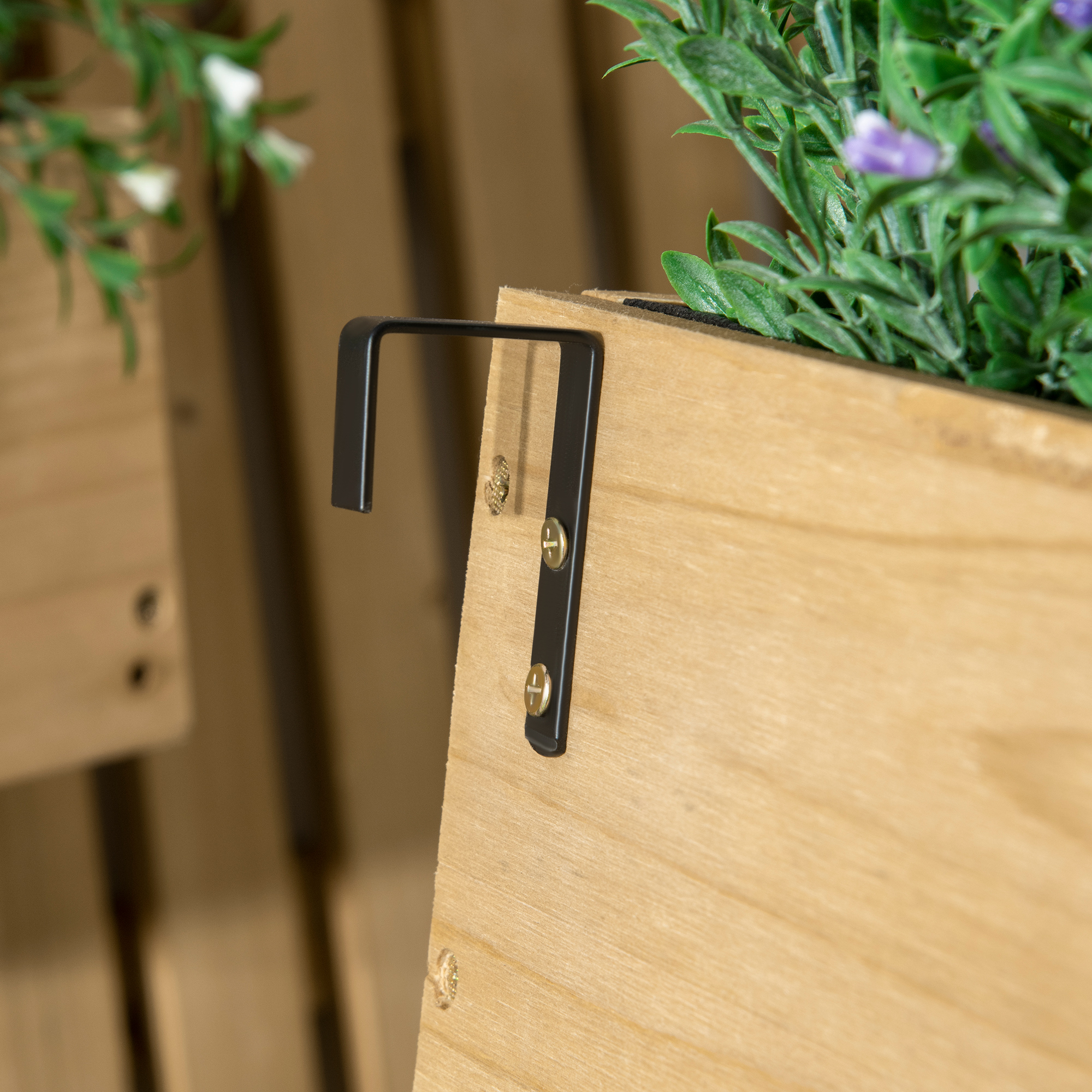 Jardiniera Lemn Exterior - Verticala cu 3 Ghivece Detasabile [8]