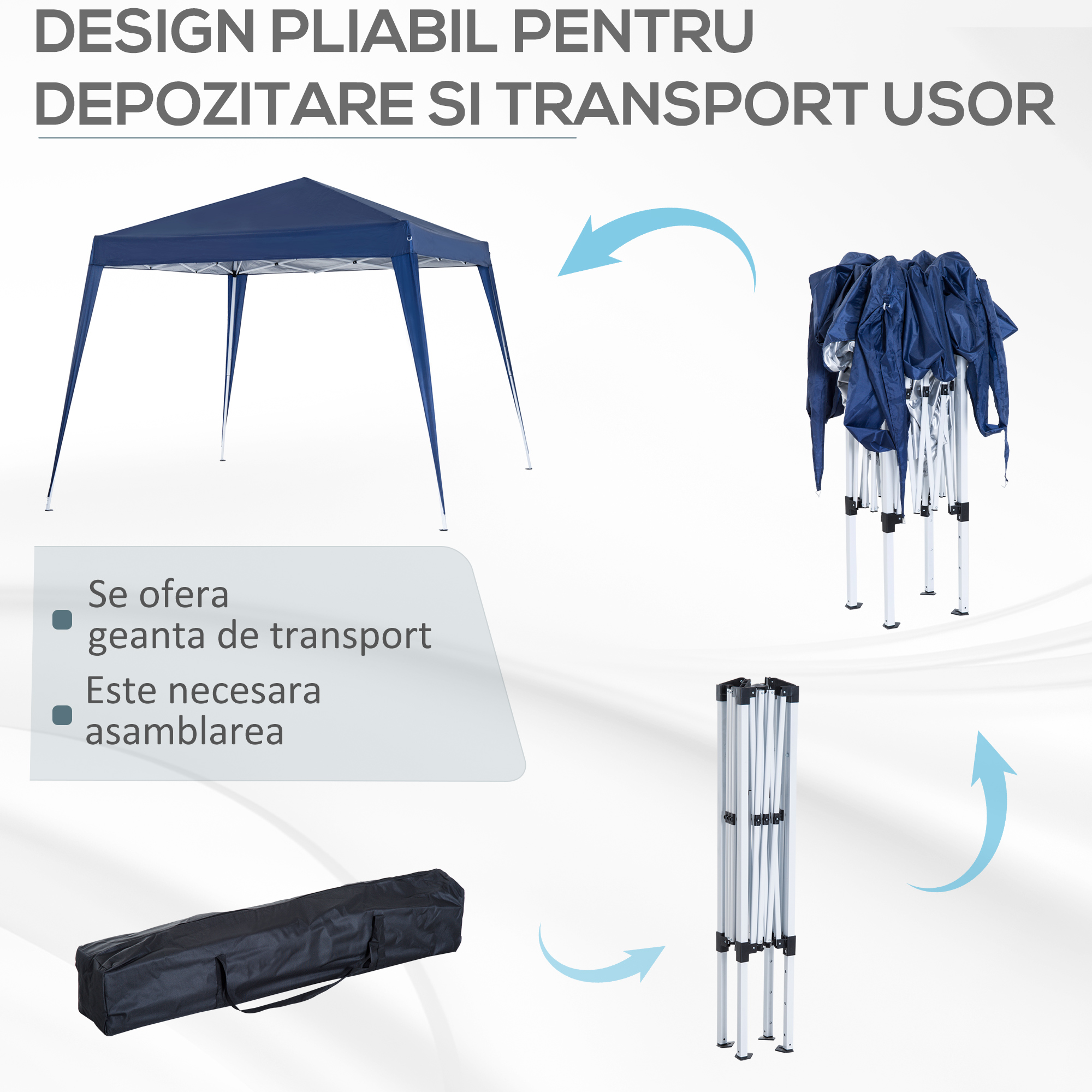  Foisor Pliabil 2.4x2.4m, Foisor de Gradina Structura [4]