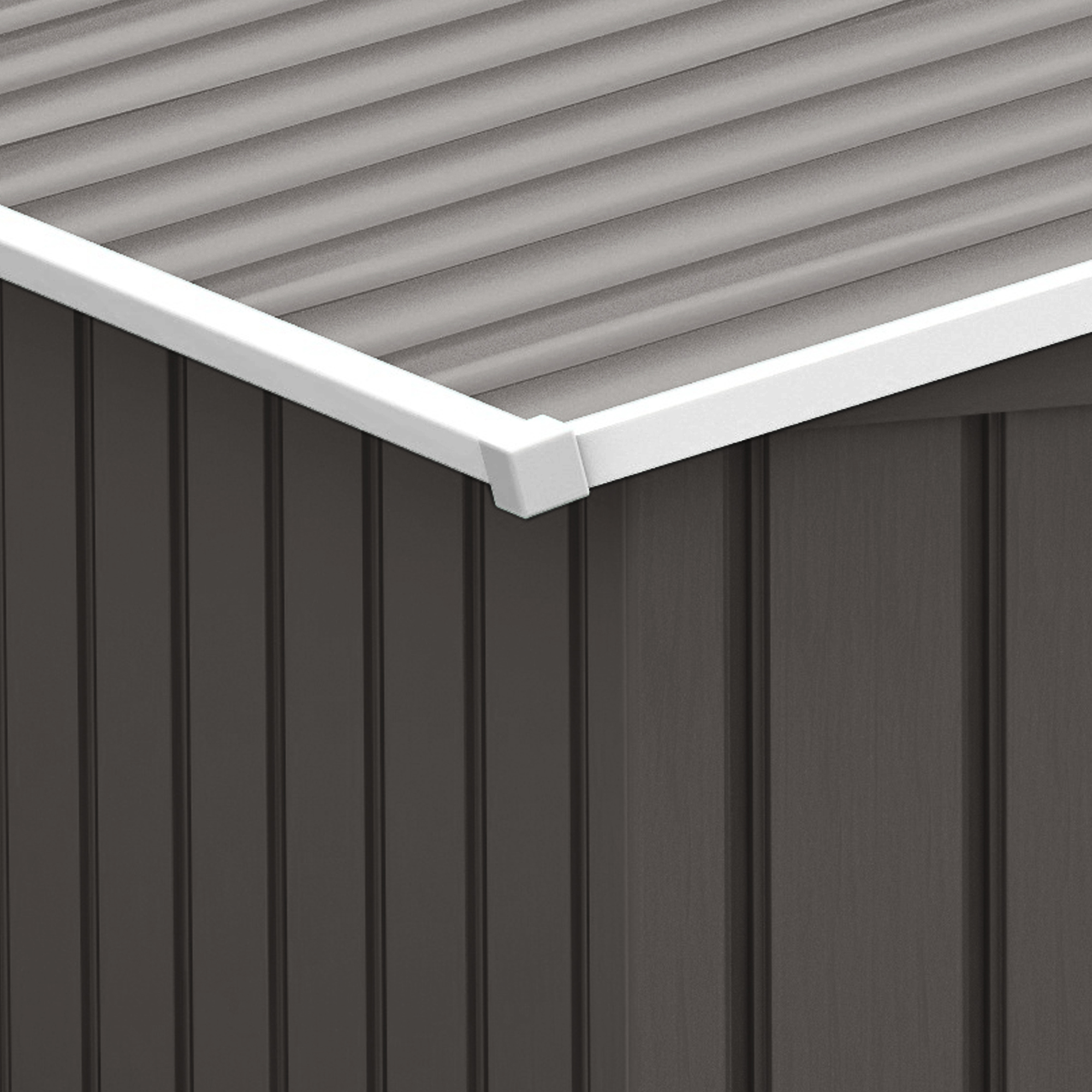  Casuta Gradina Gri 277×191×192 cm - Din Lamiera de Fier [7]