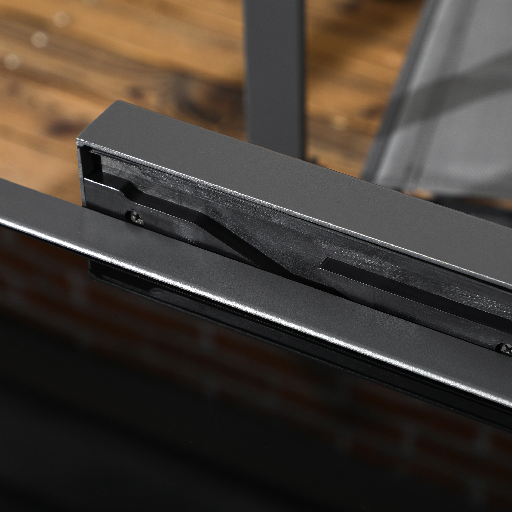  Masa de Gradina Extensibila cu Blat din Sticla 80-160x80x75 cm Negru [8]