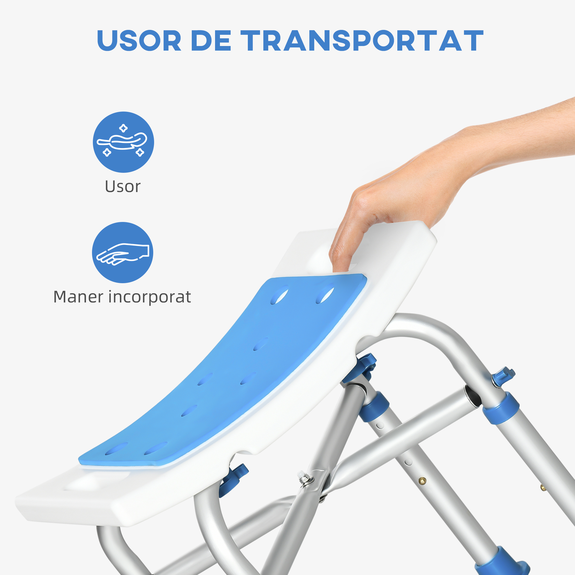  Scaun de dus pentru seniori, reglabil pe inaltime, ventuze pentru stabilitate maxima [6]