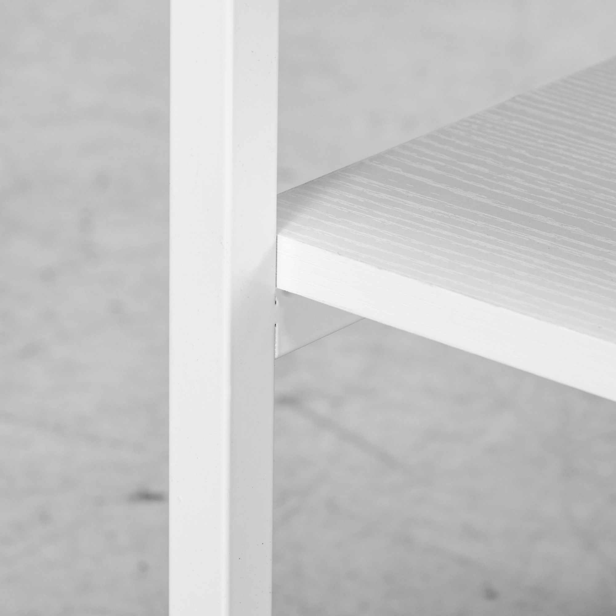  Suport Imprimanta cu Raft de Depozitare, Masa de Imprimanta mobila pe roti,  50x50x52.5 cm, Alb [7]