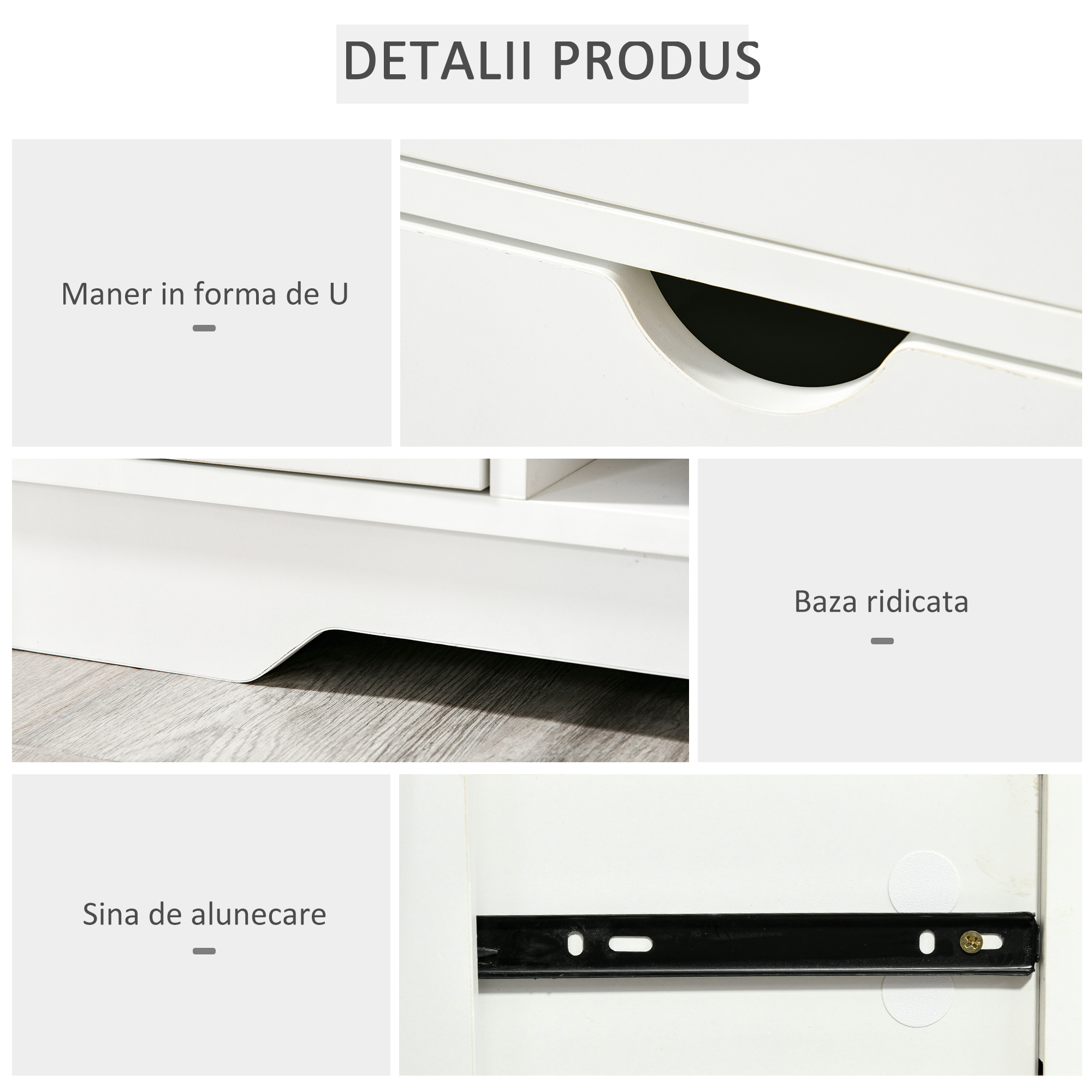  Suport de Pantofi Economie de Spatiu Bancuta Suport de Pantofi din Lemn Alb Mobila Suport de Pantofi [5]