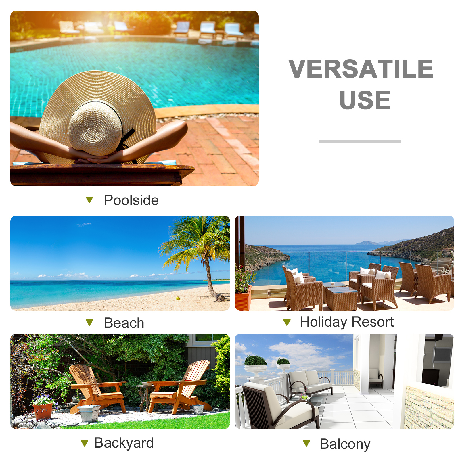  Set 2 Sezlonguri de Gradina in PE Rattan cu Perna Captusita Gri [5]