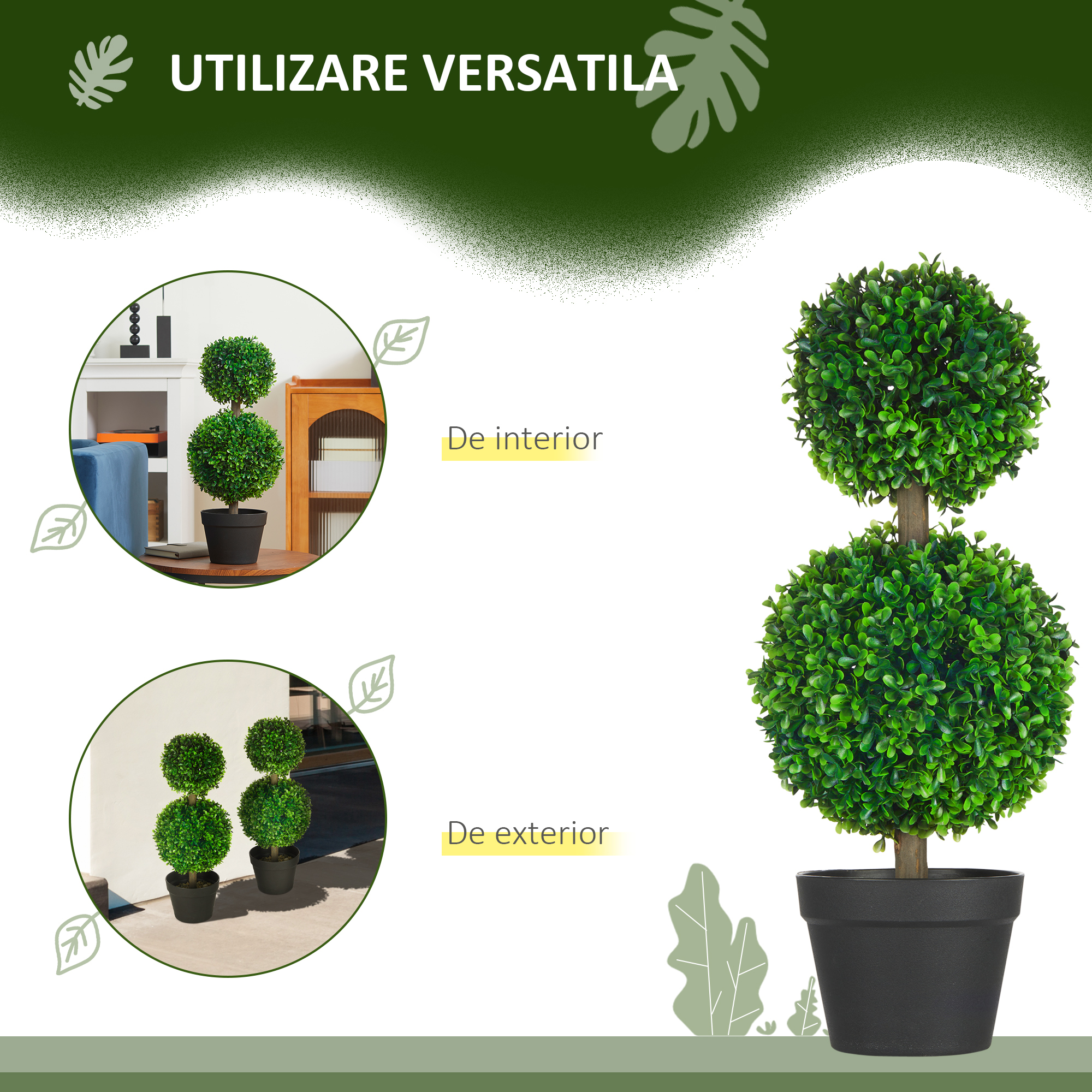  Buxus Artificial Sferic - Ghiveci Decor Interior & Exterior [4]