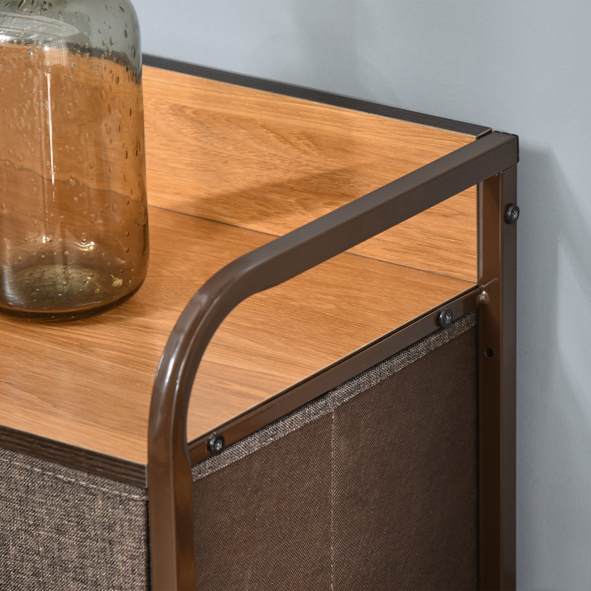  Comoda cu 7 sertare pliabile din material textil Raft din MDF 80x29x78.5cm [7]