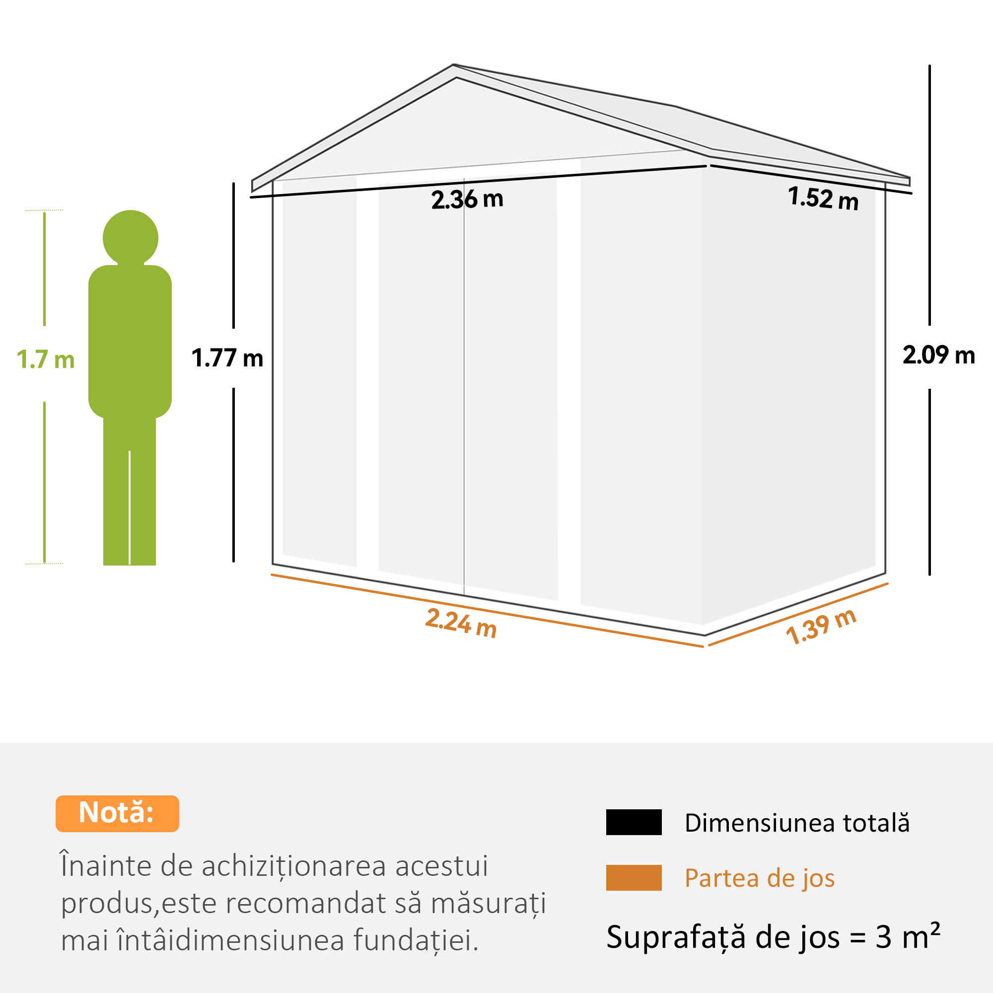  Magazie Gradina cu Usi Glisante pentru Instrumente de Gradina, 235.7x152x208.7cm, Maro [2]