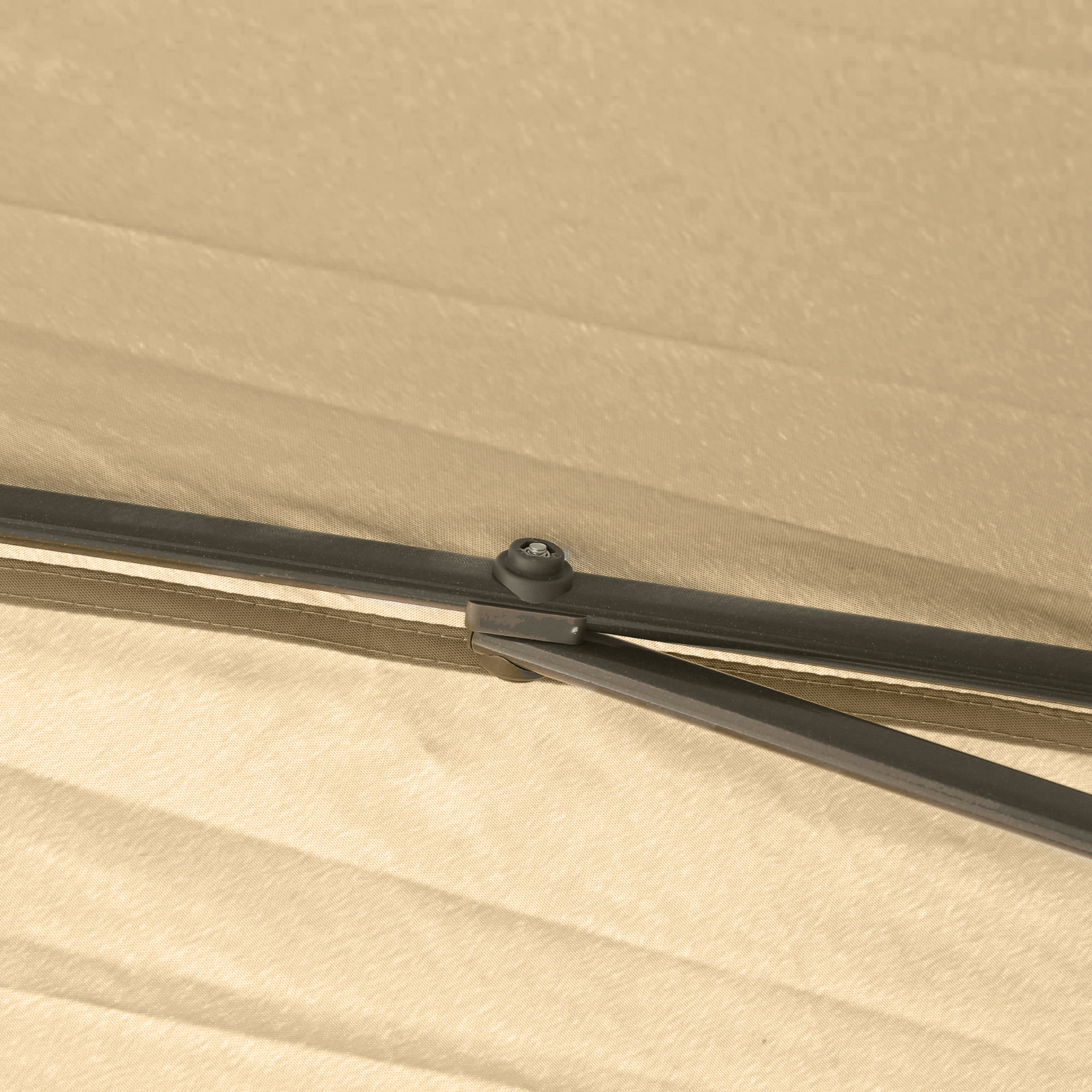  Foisor Pliabil cu Plasa de Tantari, Baldachin Dublu, inaltime Reglabila si Geanta de Transport, 330x330x288 cm, Bej [8]