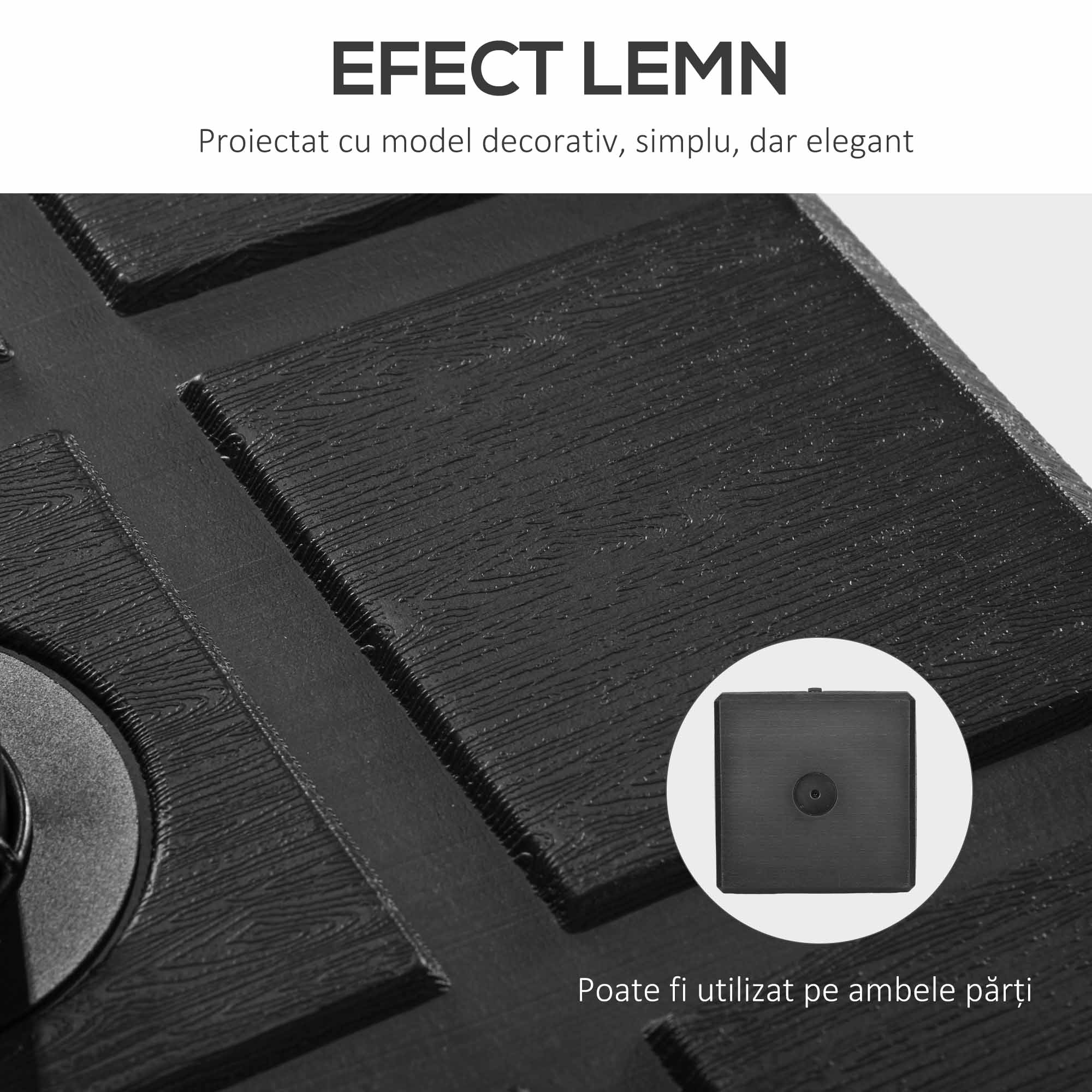  Baza pentru Umbrela de Gradina 3,5 m cu Manere, din HDPE si Otel, 49x49x36,5 cm, Negru [6]