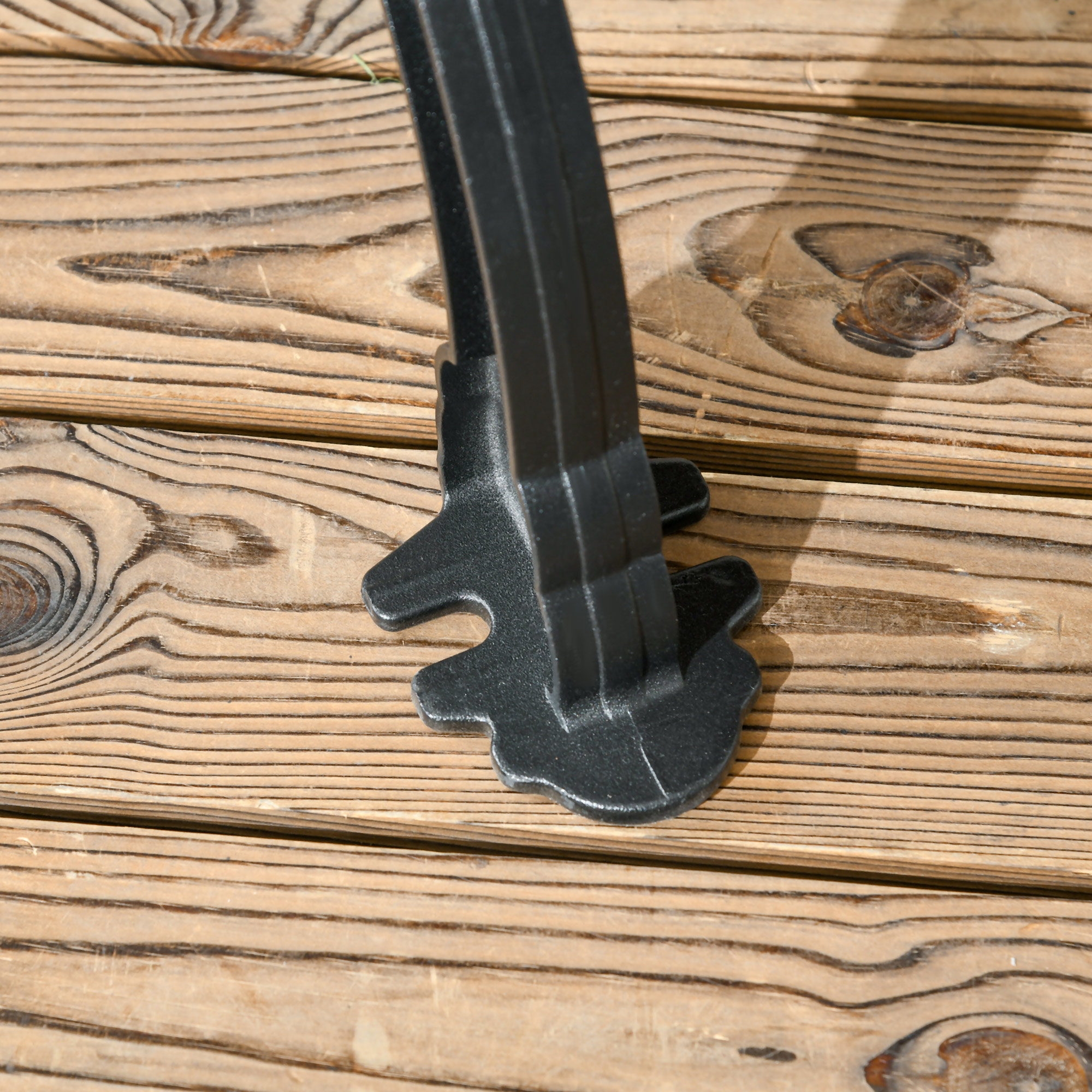  Banca de Exterior cu Cadru din Aluminiu, Scaun cu Doua Locuri cu Cotiera Curbata, sezut si Spatar din Lemn, 120x64x79 cm, Tec [8]