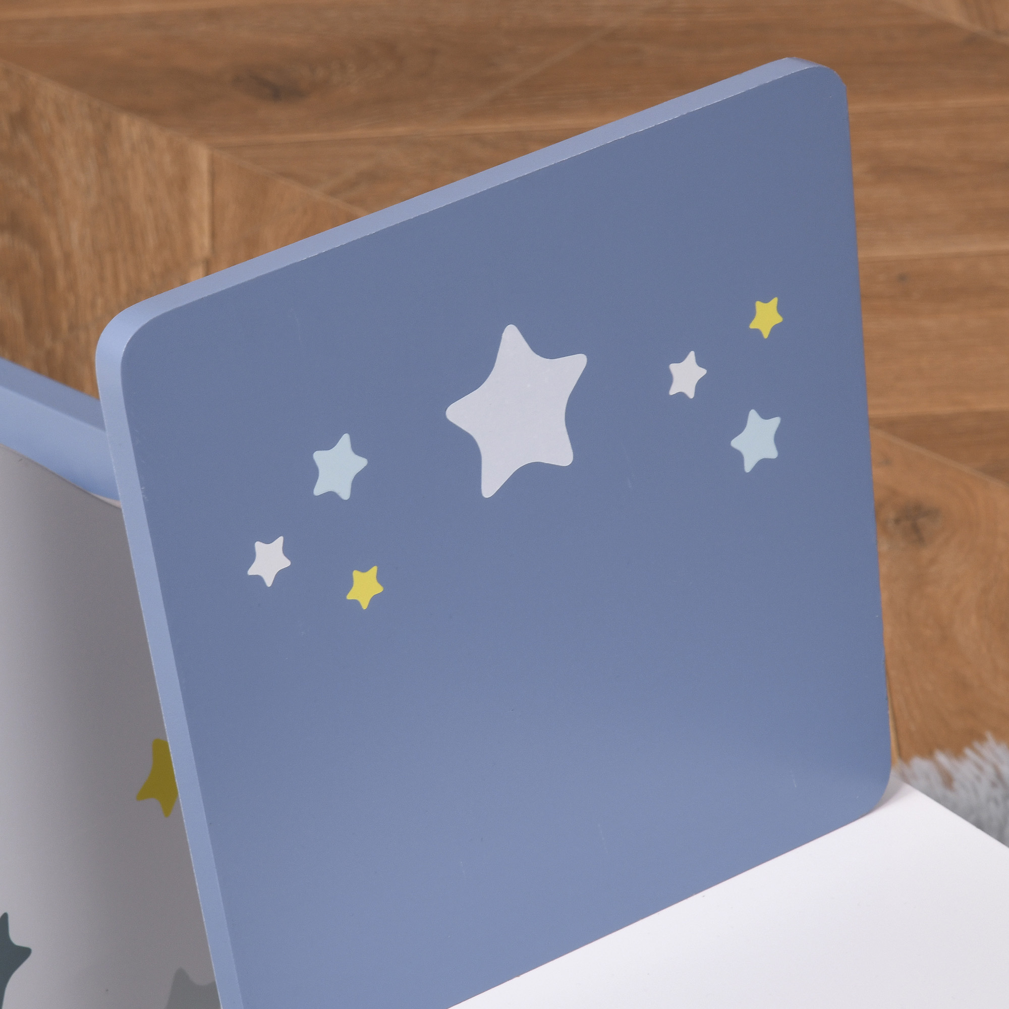  Masa cu Scaune Baieti si Fetite 2-6 Ani din Lemn Albastru deschis si Alb [8]