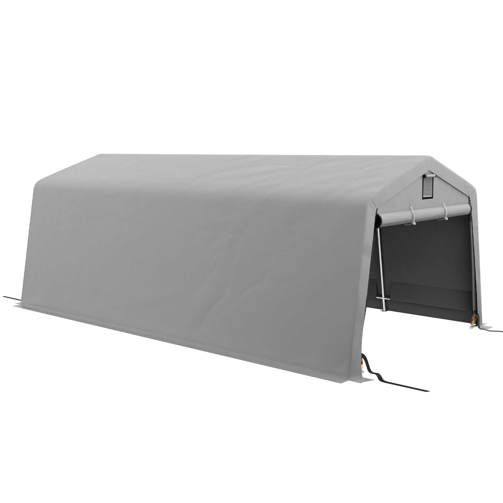 Gradina & balcon -  Carport 3,3×6,2 m - Garaj Cort Portabil cu Ventilatie & Copertina