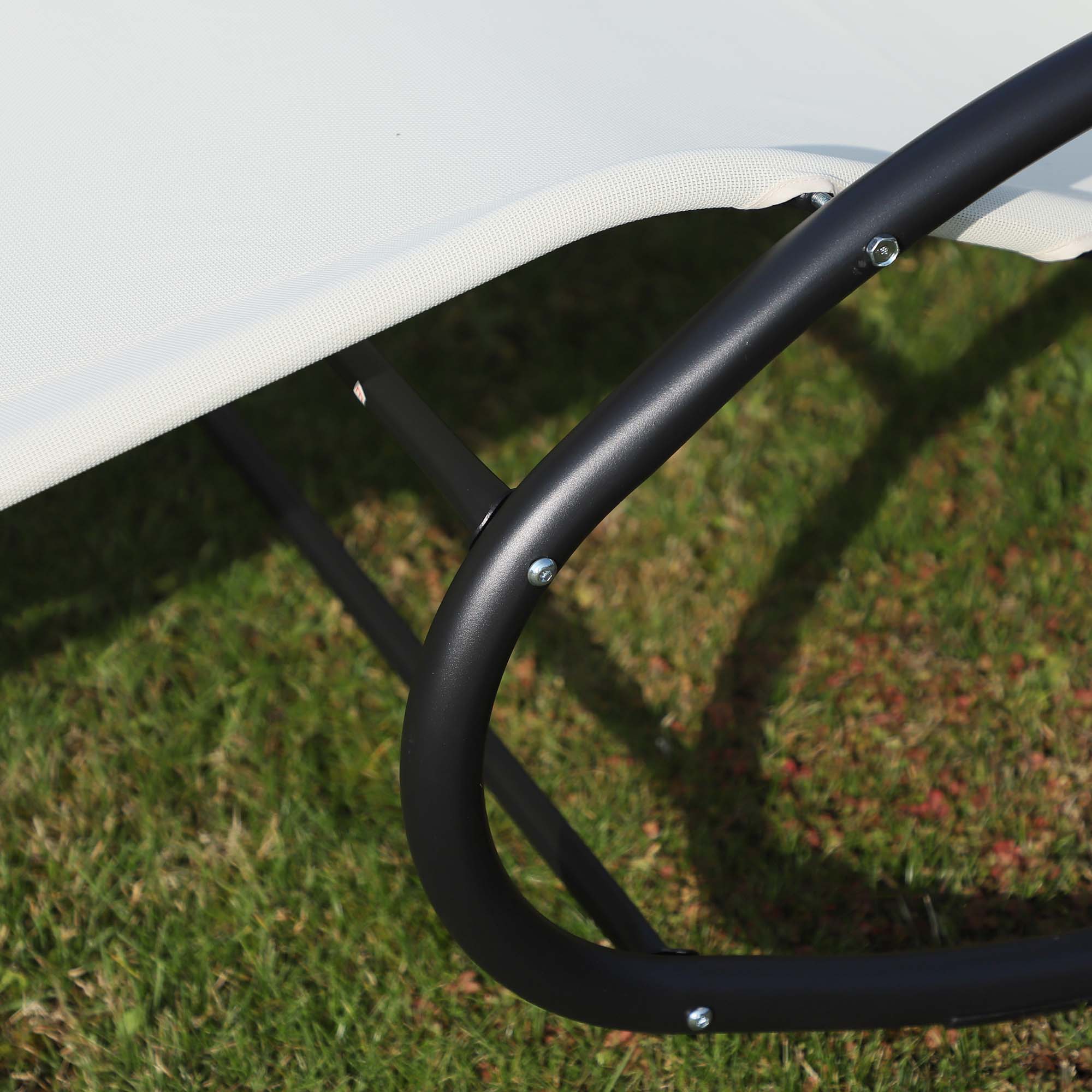  Pat sezlong de Gradina Tip Balansoar 2 Locuri, din Textilene [8]