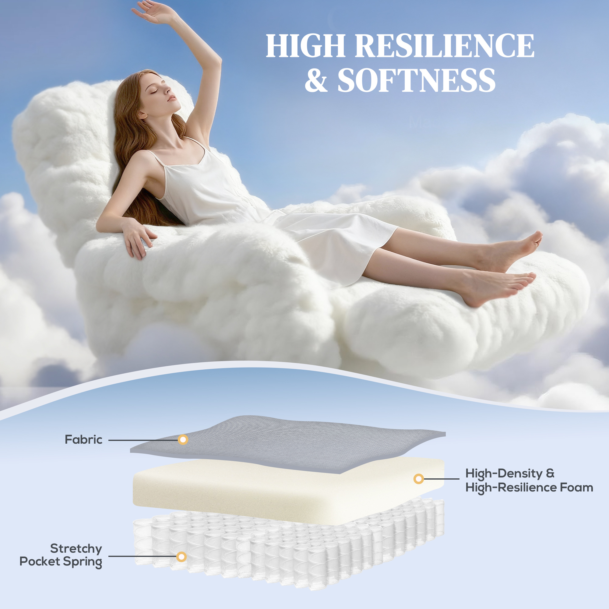  Fotoliu Reclinabil 135° max in Material cu Efect de In, Spuma, Otel si Lemn, 73x86x100 cm, Gri Deschis [4]