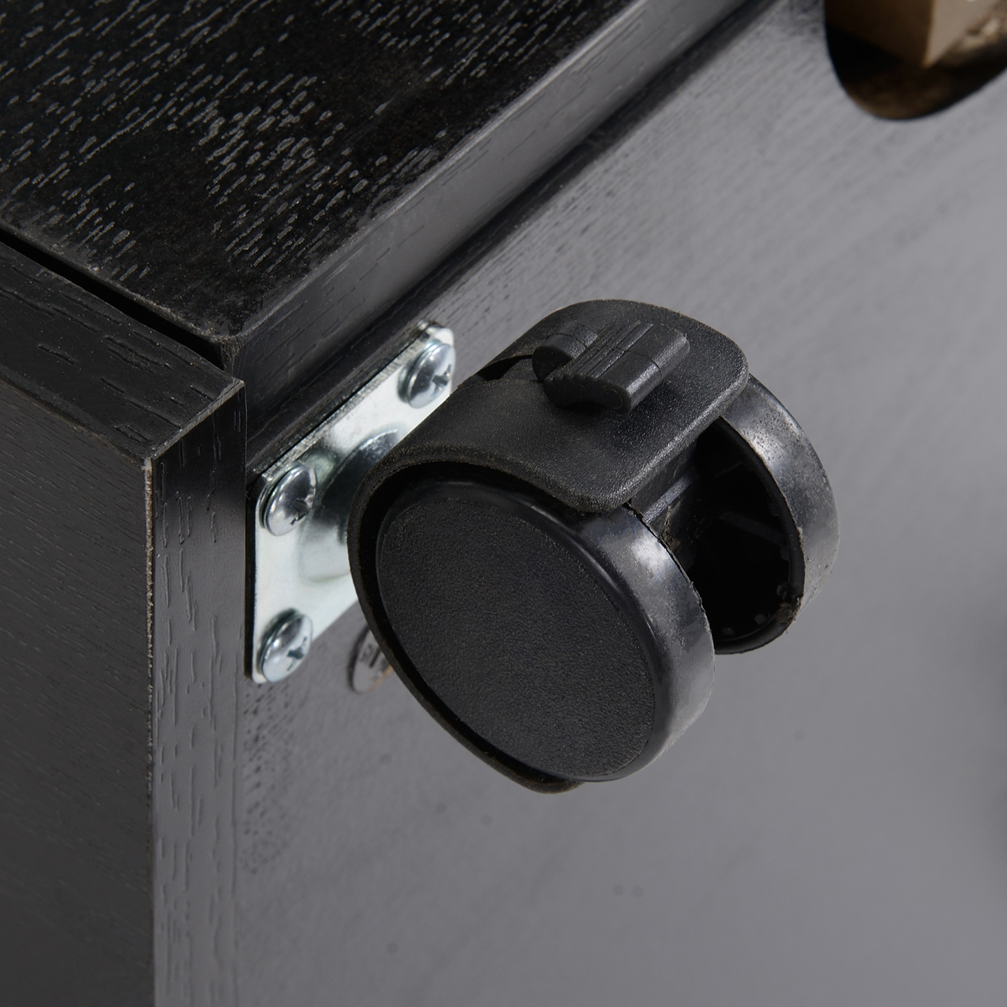  Comoda Birou Neagra - 3 Sertare cu Roti 39×40×65,4 cm [8]