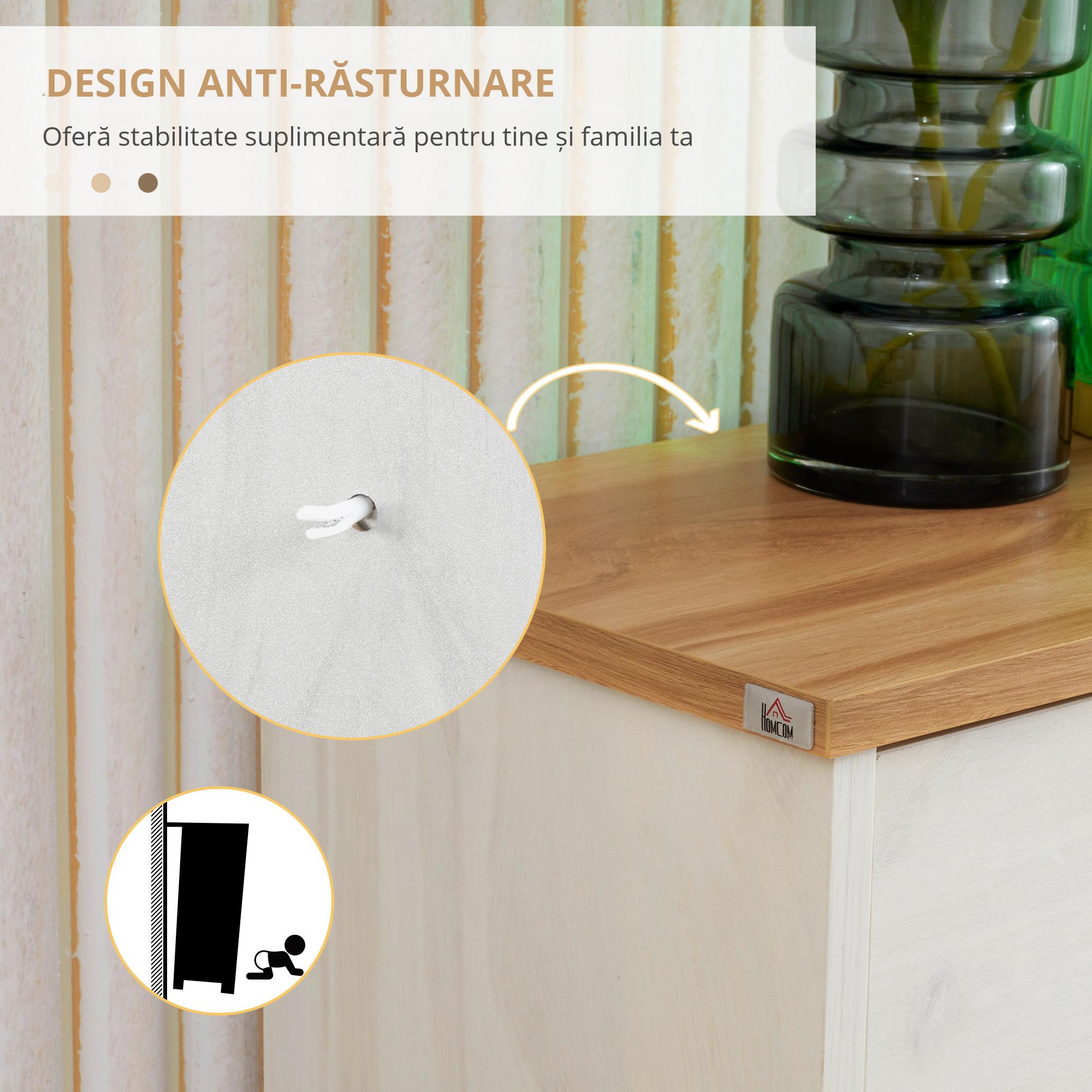  Dulap Pantofi Alb 70×23,5×122 cm - Sertare & Rafturi Reglabile [3]