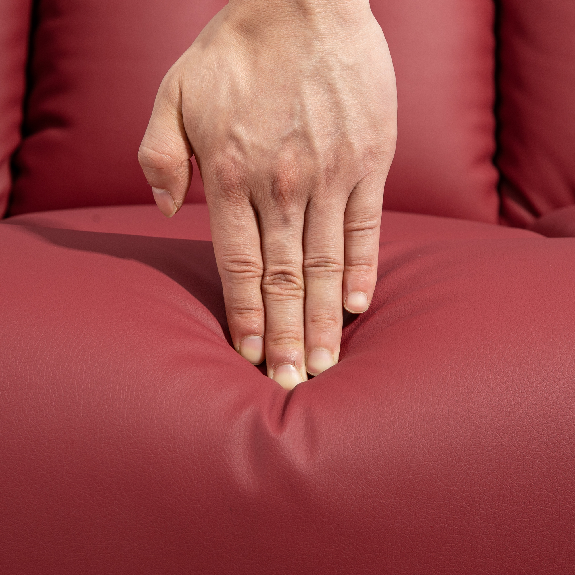  Fotoliu Relax Reclinabil cu Functie de Ridicare Electrica, Telecomanda si Suport pentru Picioare, 80x94x104cm, Rosu [8]