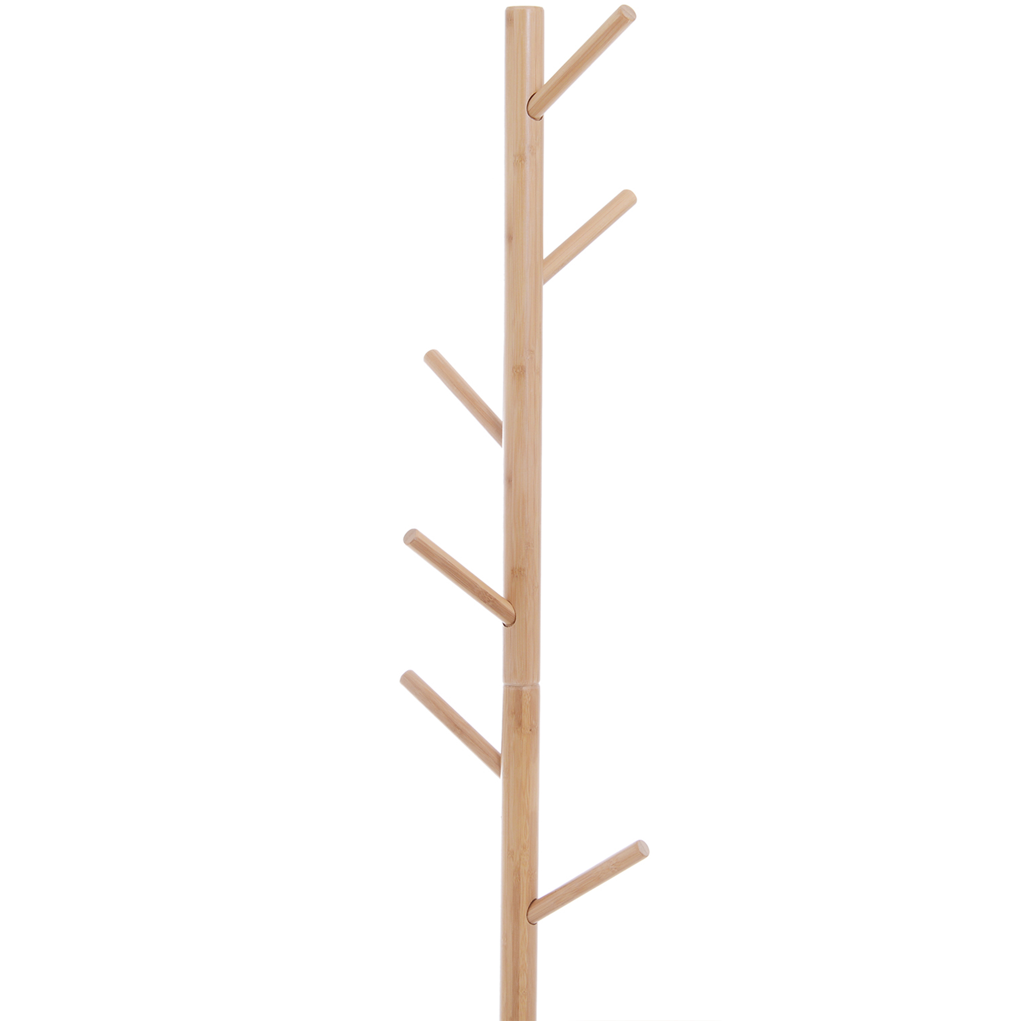  Banca cu Cuier in Bambù, Culoare Alb si Lemn, 80x30x180cm [7]