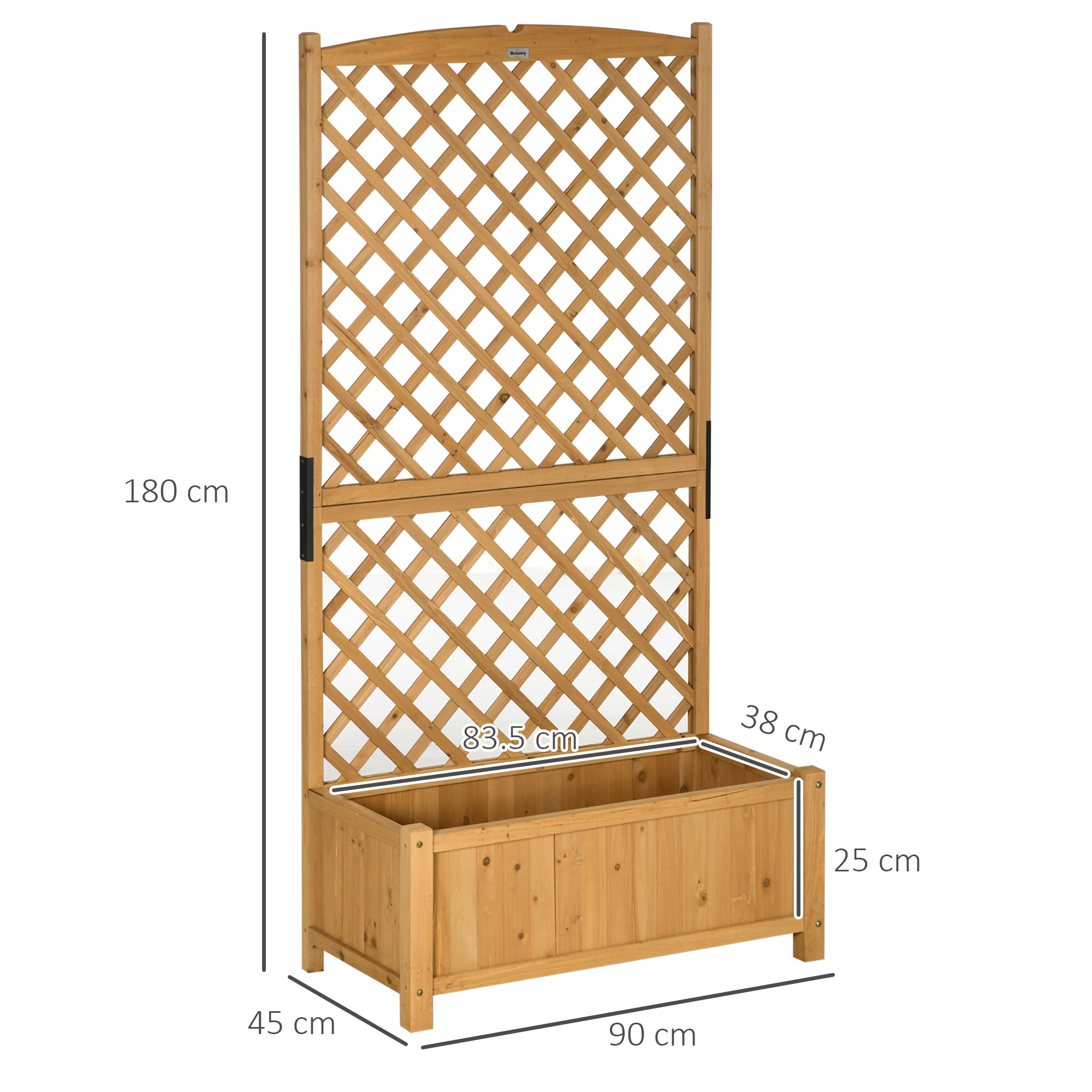  Jardiniera Verticala Lemn Galben 90×45×180 cm - Brad & Design Vertical [2]