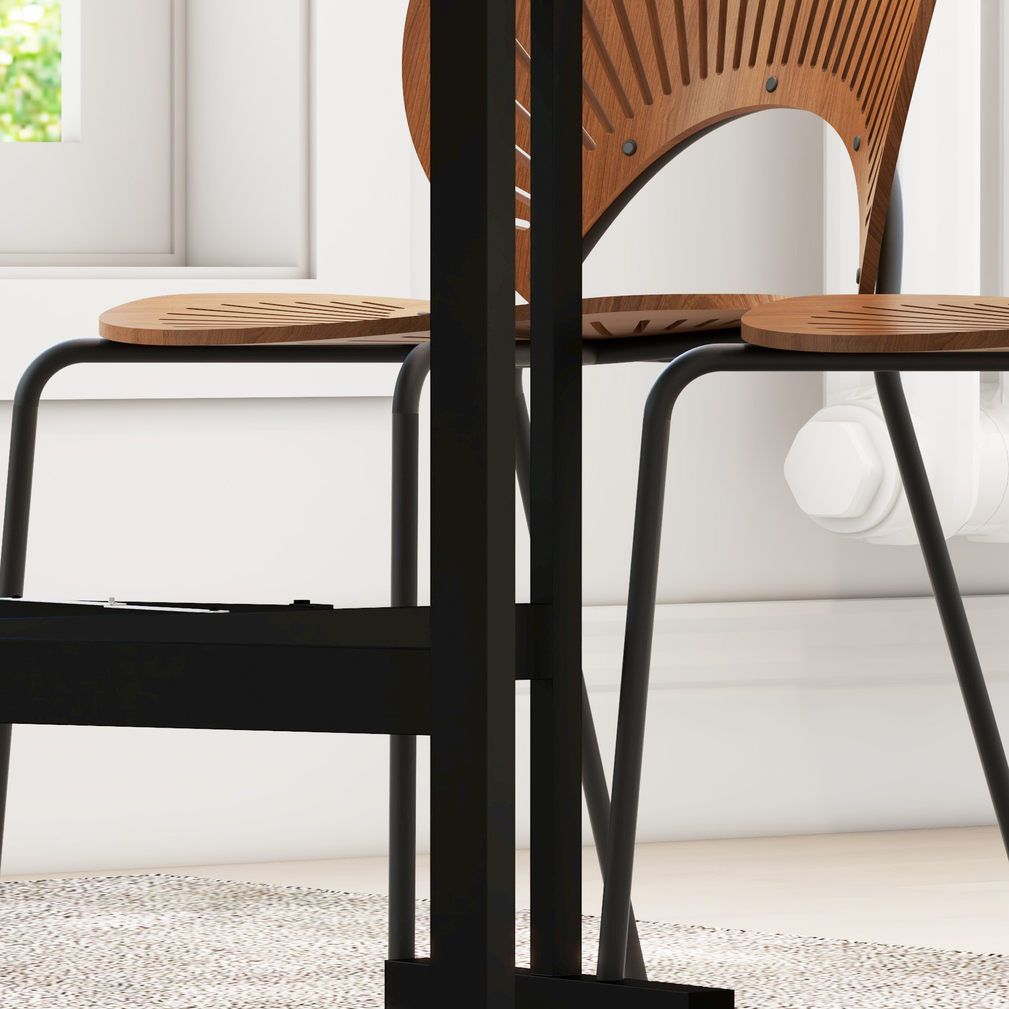  Masa Pliabila pentru 4-6 Persoane, Masa de Bucatarie Moderna cu Spatiu Economic si 6 Roti, 120x80x73 cm, Gri [7]