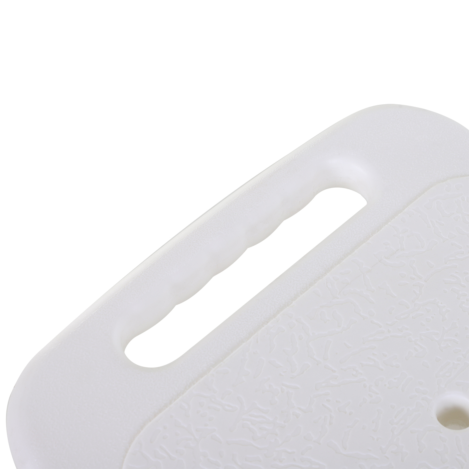  Scaun de Dus Reglabil pe 8 Nivele cu Orificii de Drenaj si sezut in Forma de U, 48x42x71-83,5 cm, Alb [8]