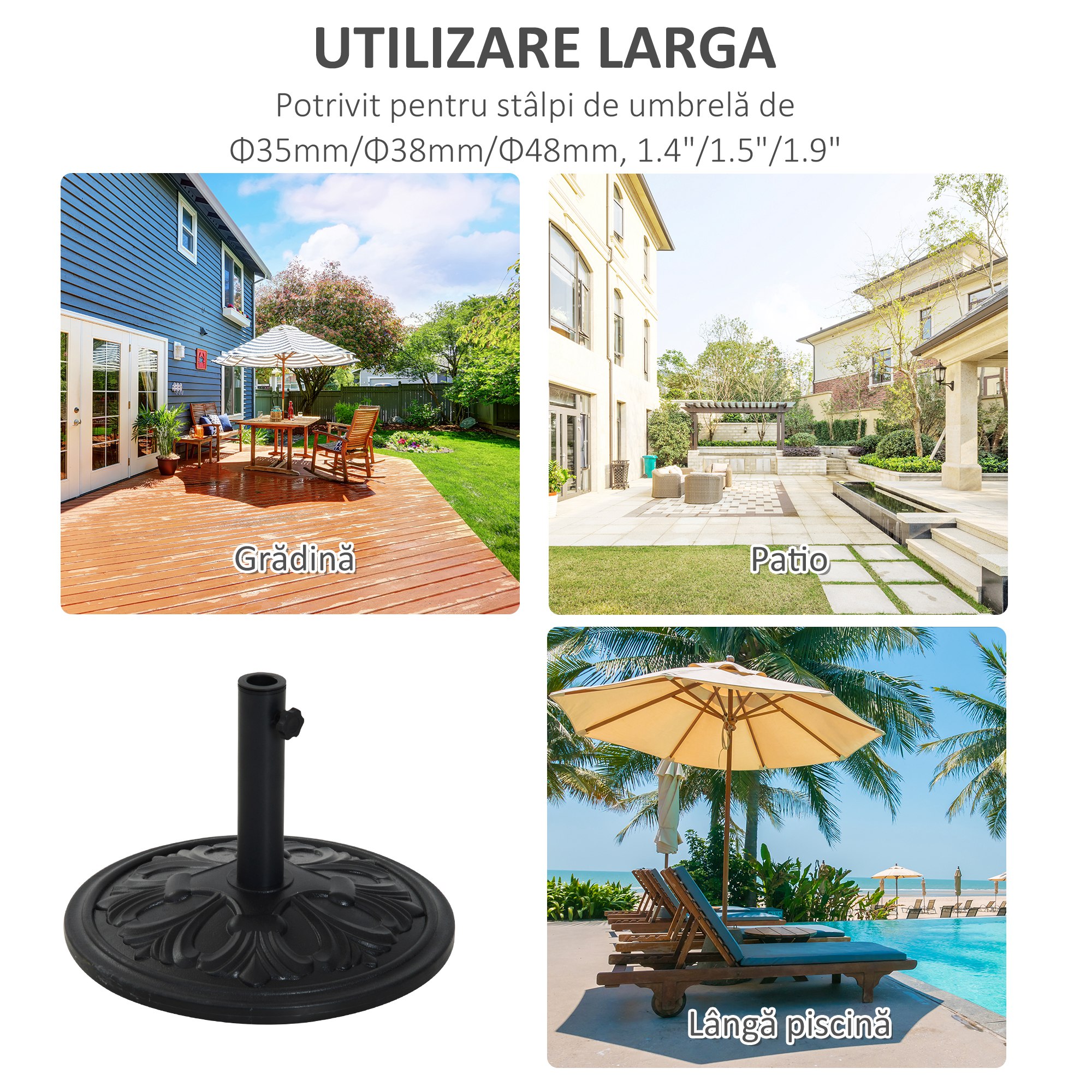  Baza Rotunda Umbrela 13 kg HDPE + Beton [5]