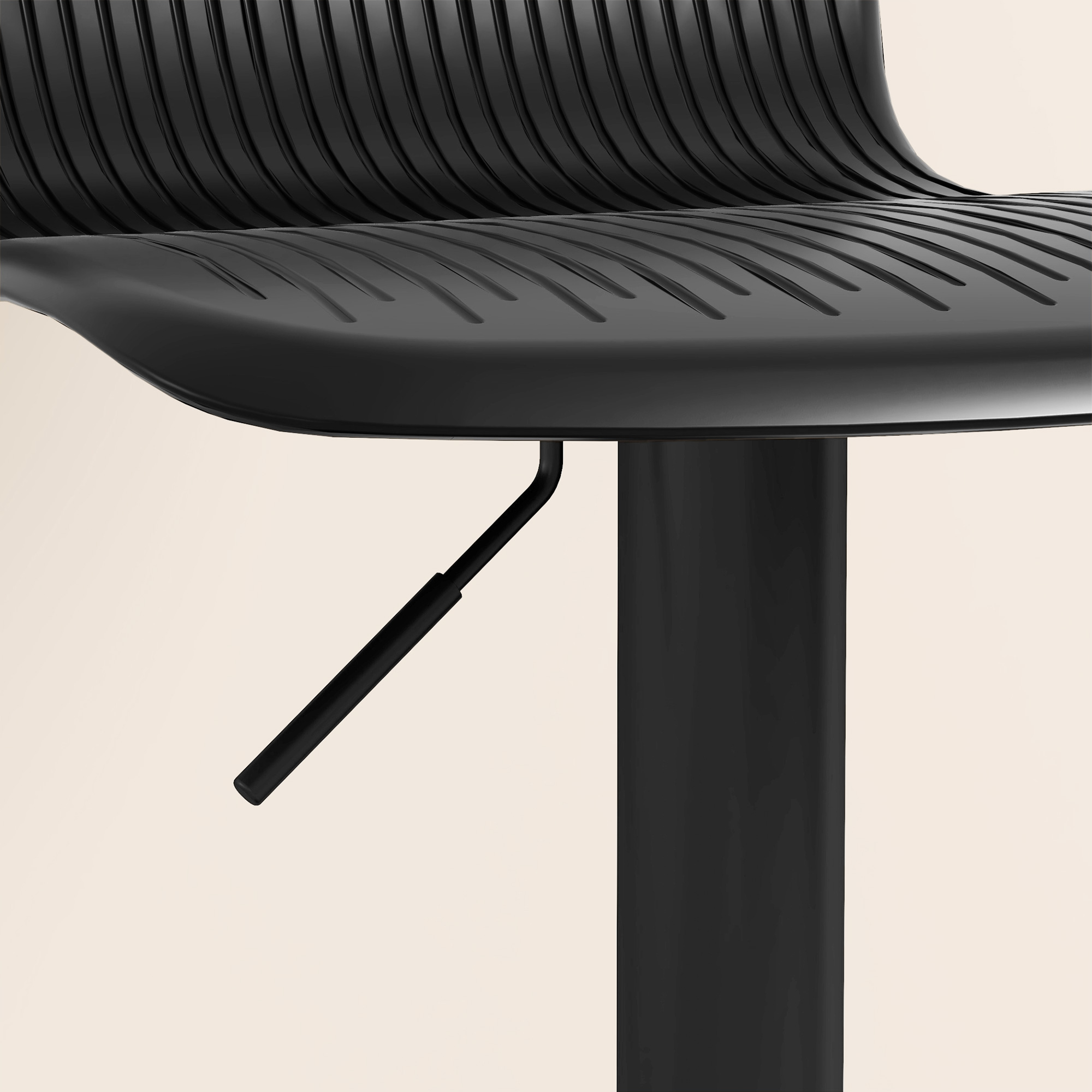  Set 2 Scaune de Bar cu Spatar Ergonomic, 38,5x40x76,5-97,5 cm, Alb [8]