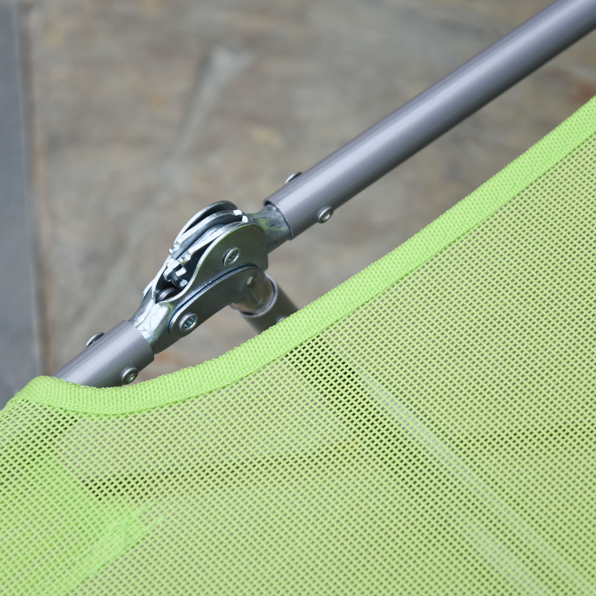  Sezlong pentru Gradina Pliabil cu Spatar Reclinabil Verde deschis [6]