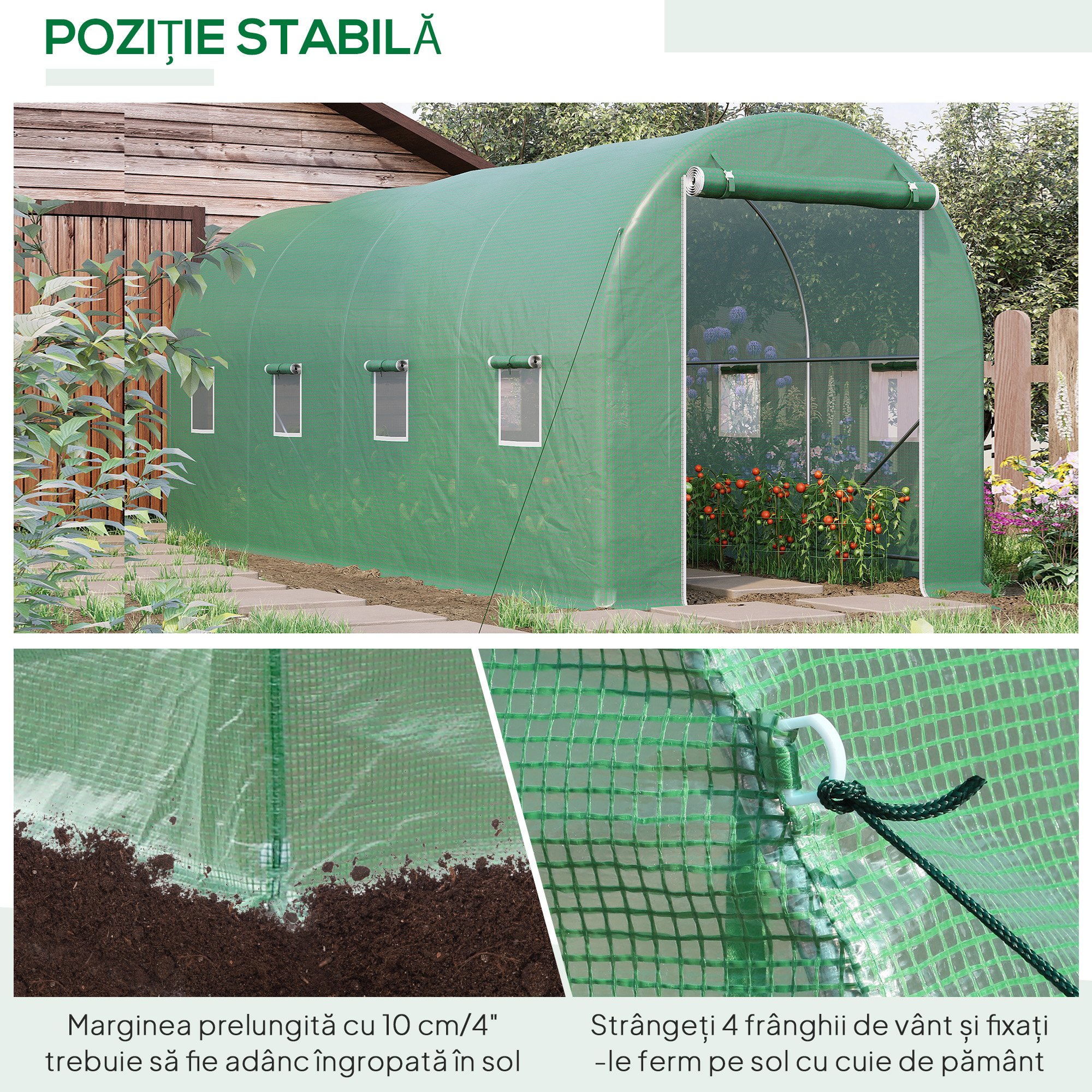  Sera Tunel Verde 500×200×205 cm - Cadr, Otel & 8 Ferestre [4]