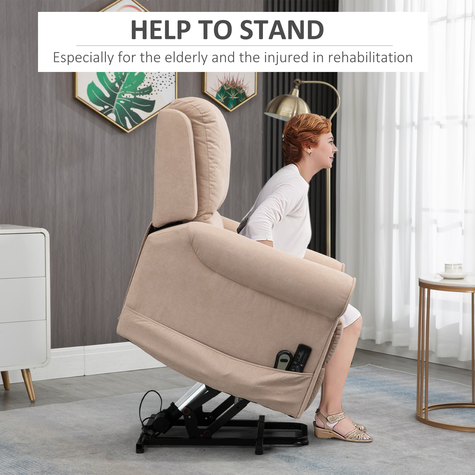  Scaun Electric cu Ridicare & Inclinare pentru Varstnici - Telecomanda Inclusa [3]