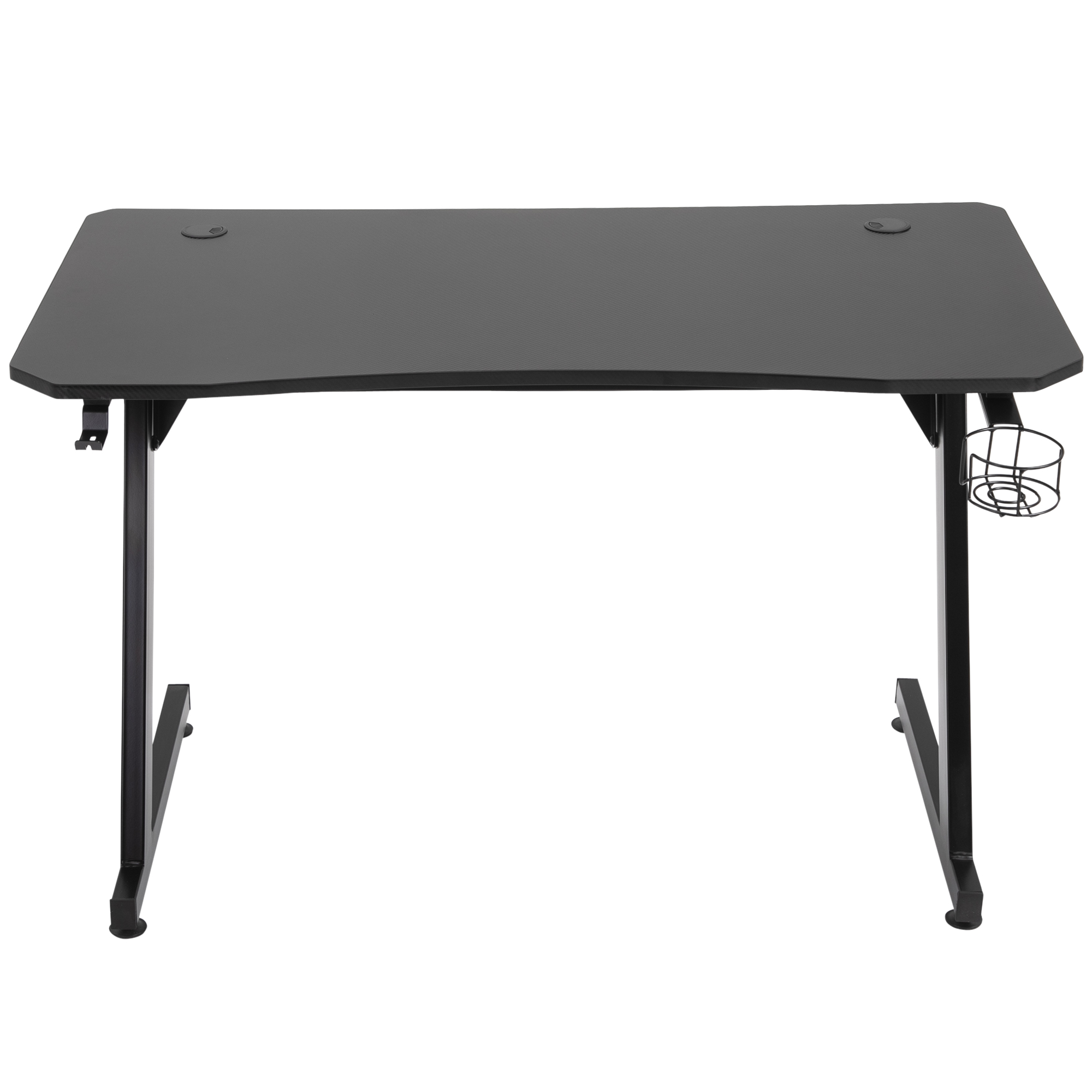  Gaming Desk, Masa Gaming cu Management Cabluri, Suport Pahare si Carlig pentru Casti, Negru, 120×65×74,5 cm [8]