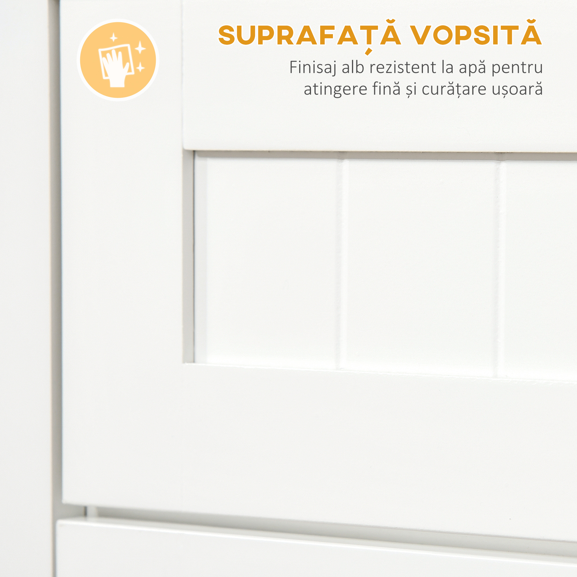  Dulap Bucatarie pentru Cuptor cu Microunde cu Sertar si Dulap 2 Usi Alb [5]