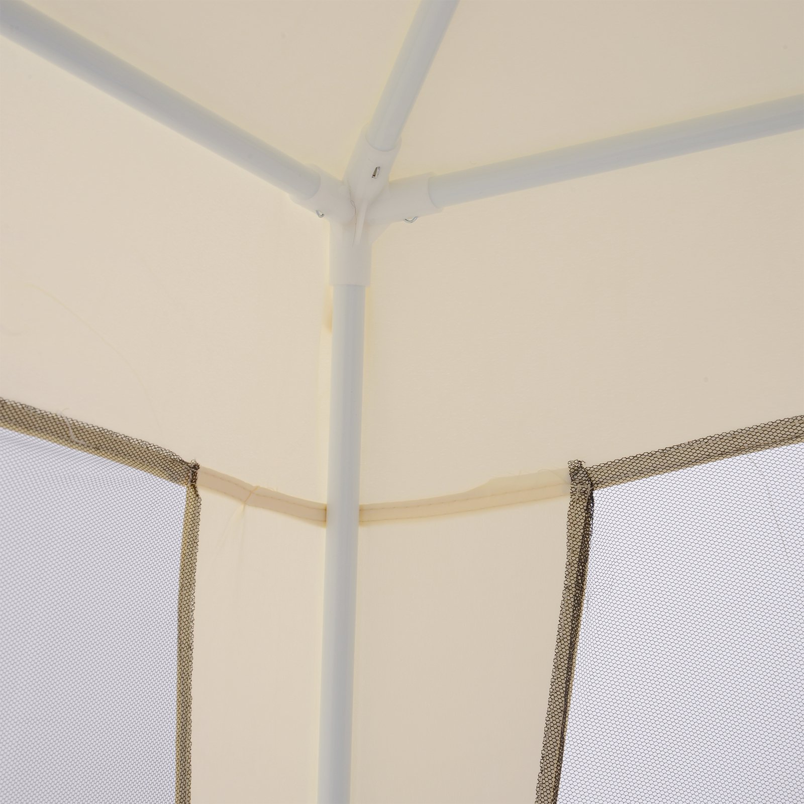  Foisor de Gradina Impermeabil cu Plasa Tantari Bej 3 x 3 x 2.35 m [7]