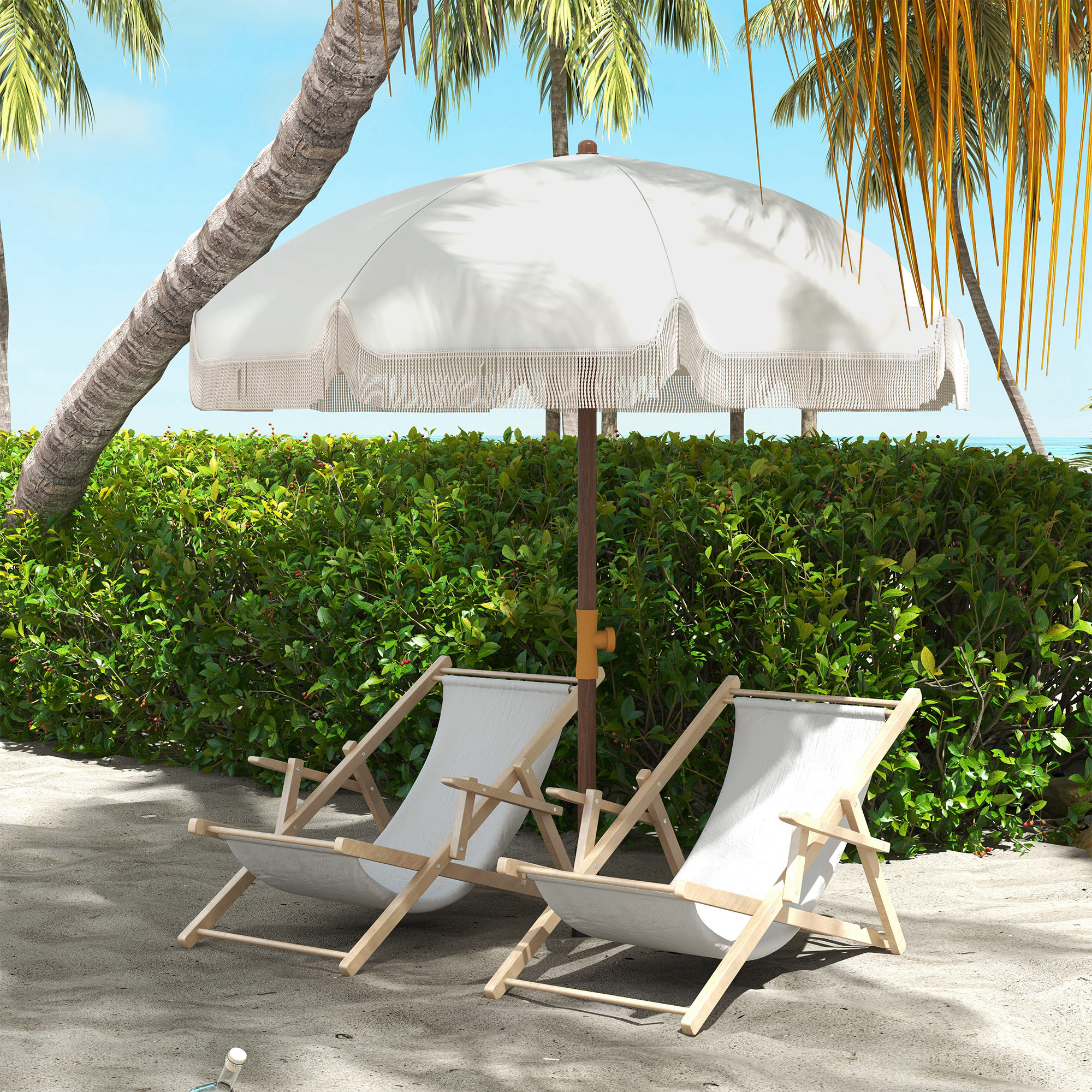  - Umbrela de plaja compacta, cu protectie UV40+ si husa de transport, gri deschis [1]